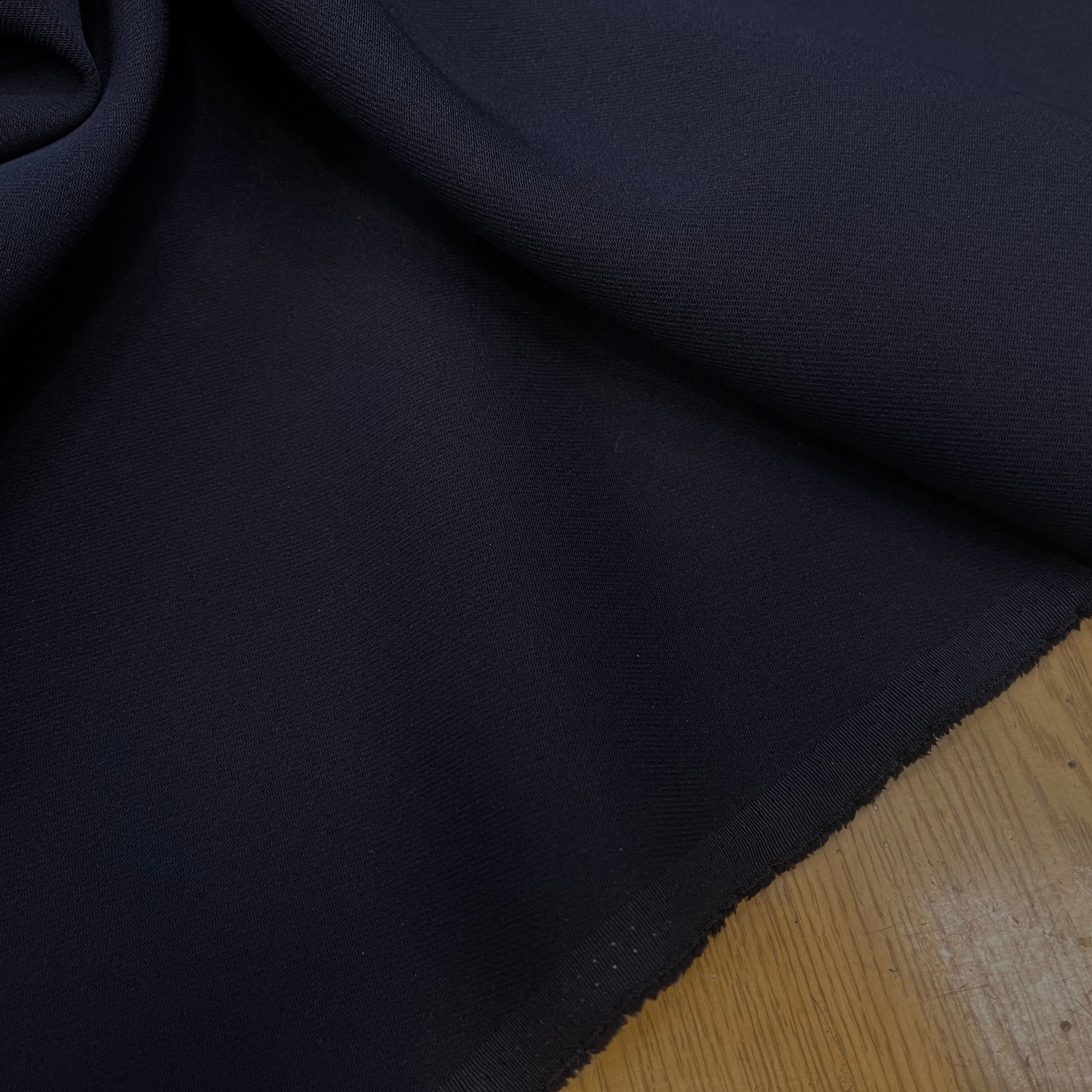 GABRDINE LOURDE SOUPLE POLYESTER MARINE 130CM - My Little Coupon