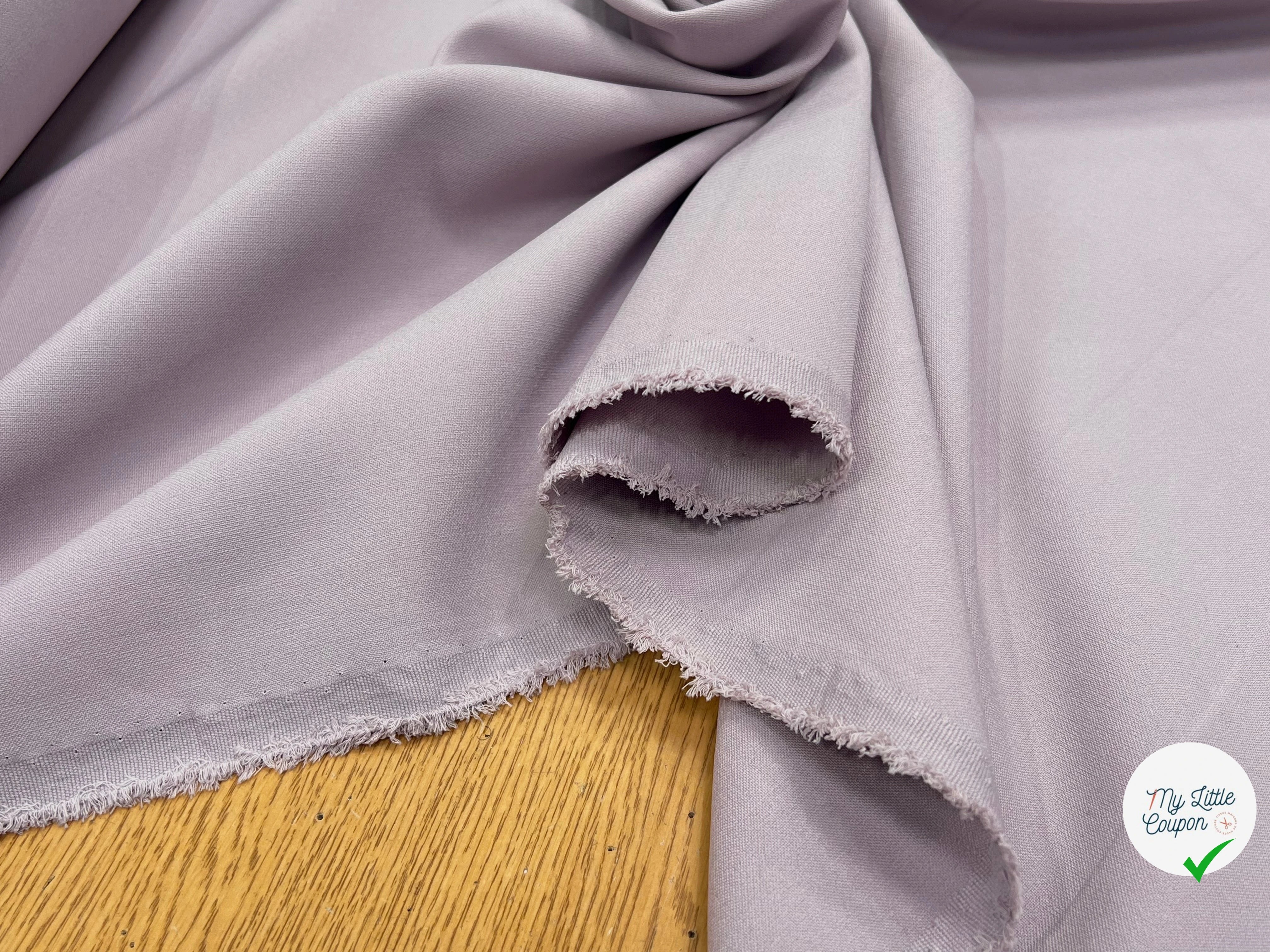 GABRDINE LOURDE STRETCH COTON VISCOSE LILAS 16% CO 17% VI - My Little Coupon