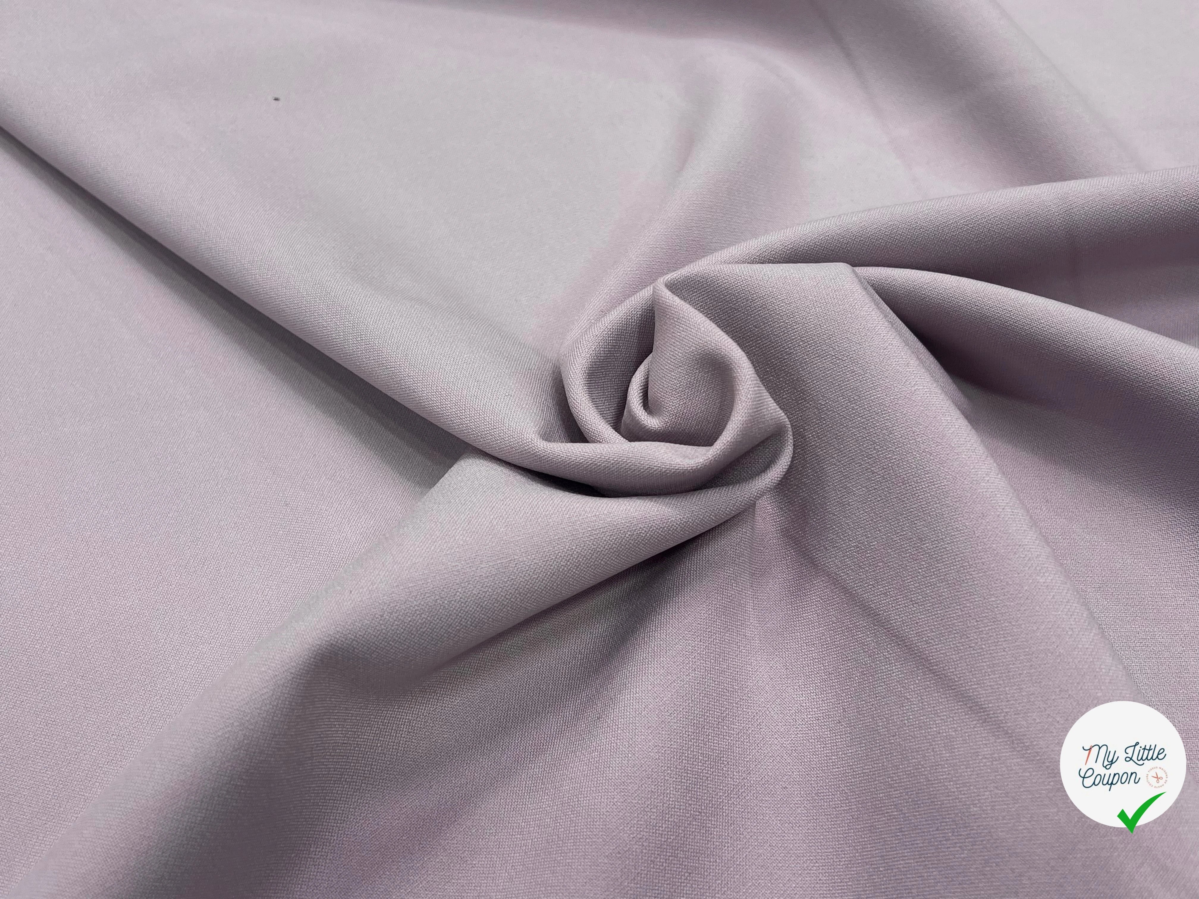 GABRDINE LOURDE STRETCH COTON VISCOSE LILAS 16% CO 17% VI - My Little Coupon