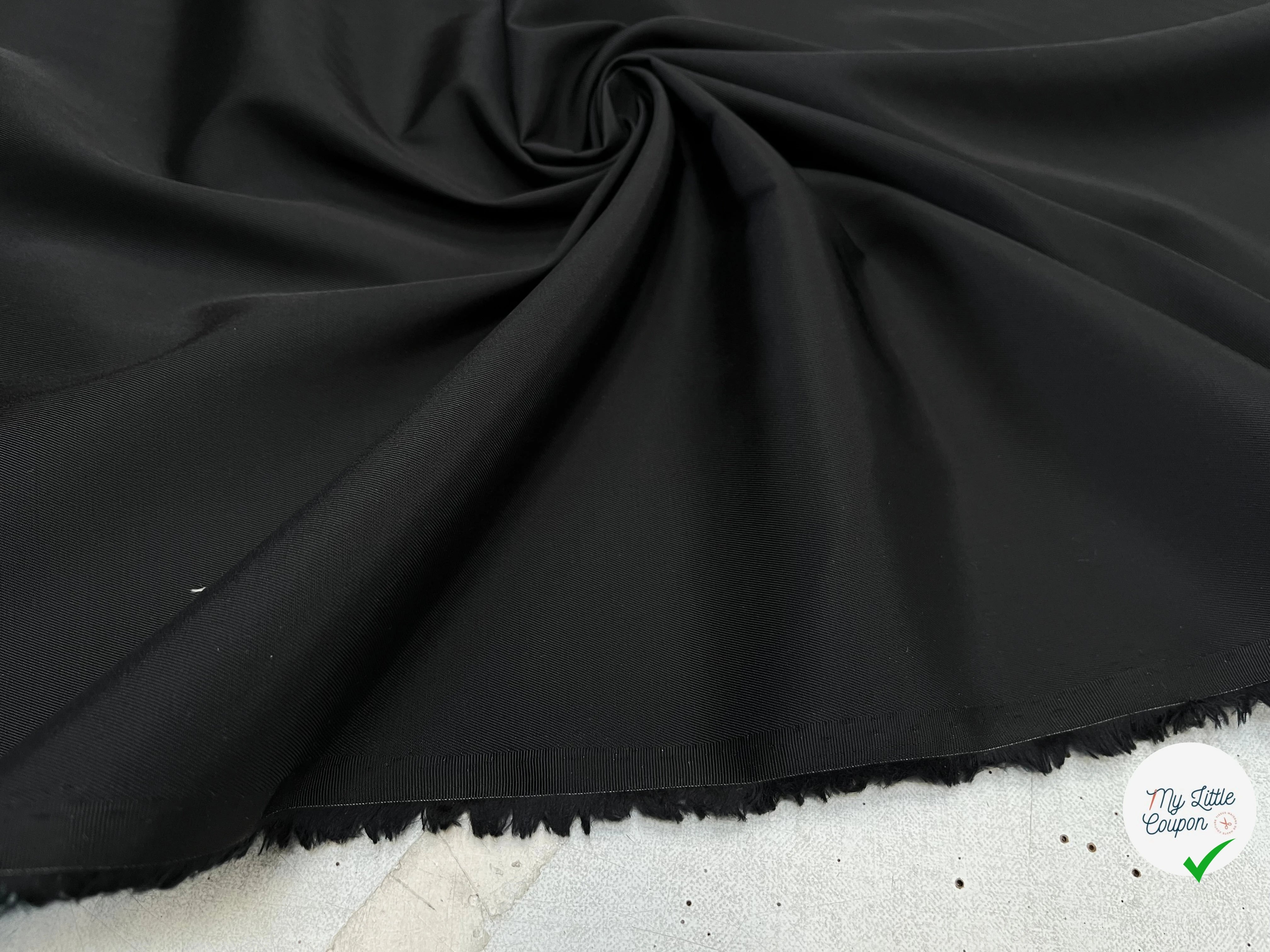 GABRDINE POLYAMIDE UNI NOIR - My Little Coupon