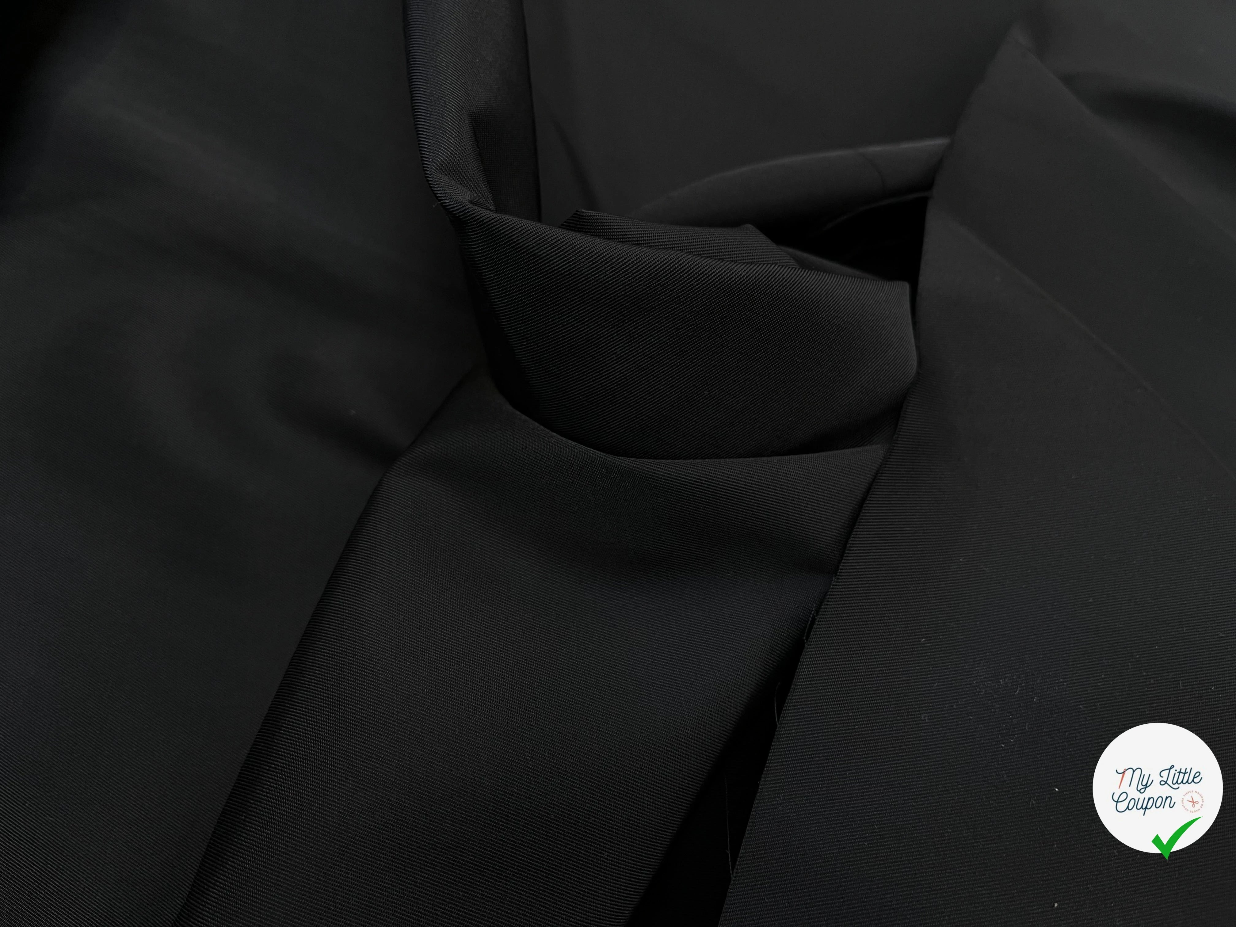 GABRDINE POLYAMIDE UNI NOIR - My Little Coupon