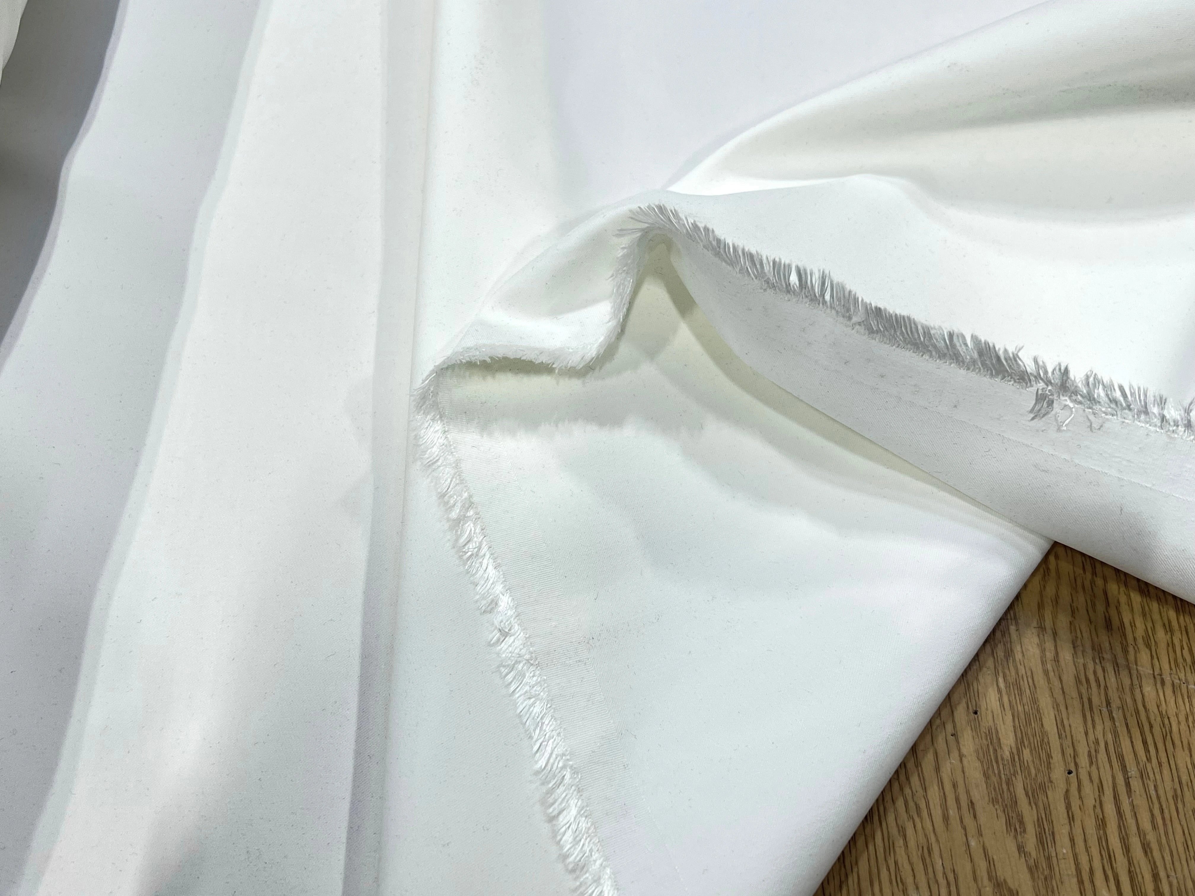 GABRDINE ULTRA STRETCH BLANC BELLE TENUE 140CM - My Little Coupon