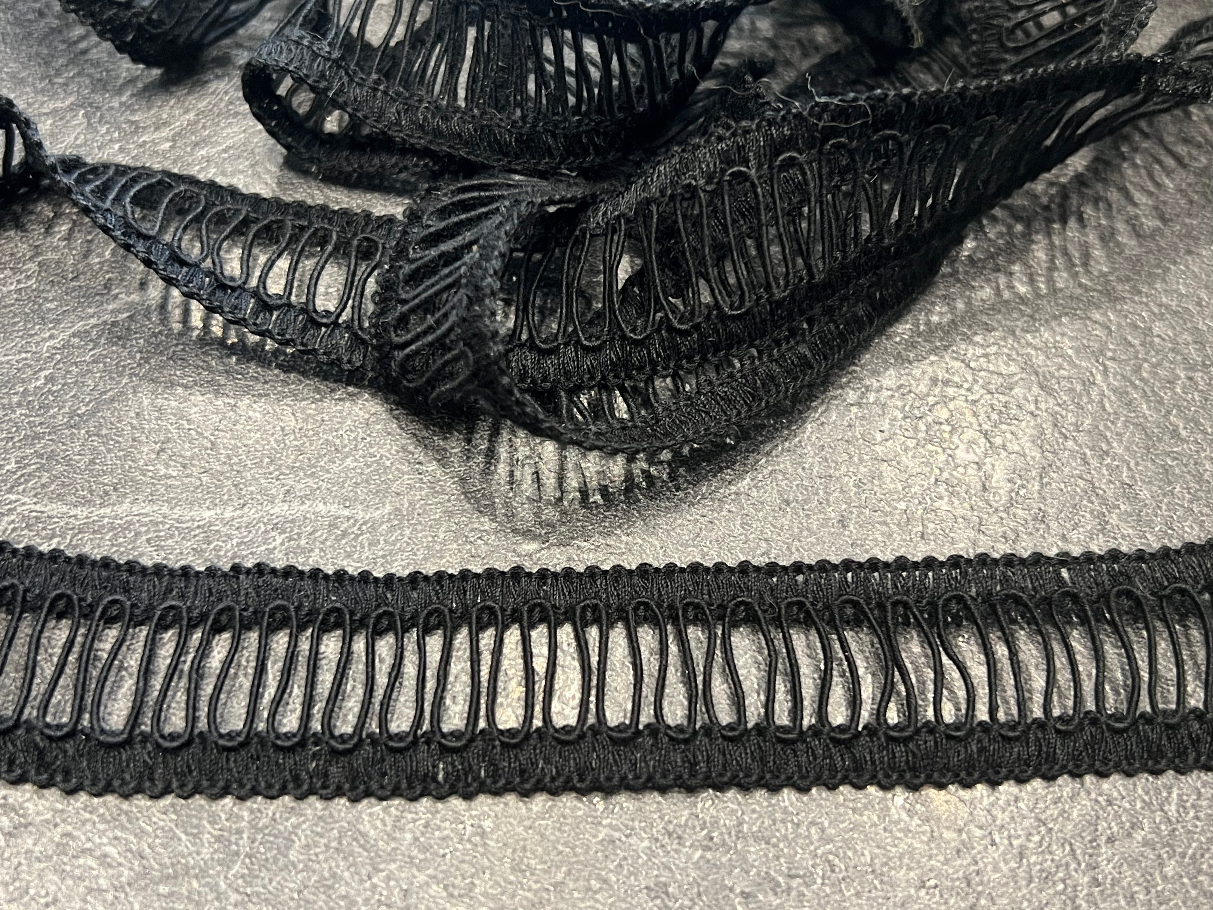 GALON AJOURÉ ÉCHELLE NOIR 25mm - My Little Coupon