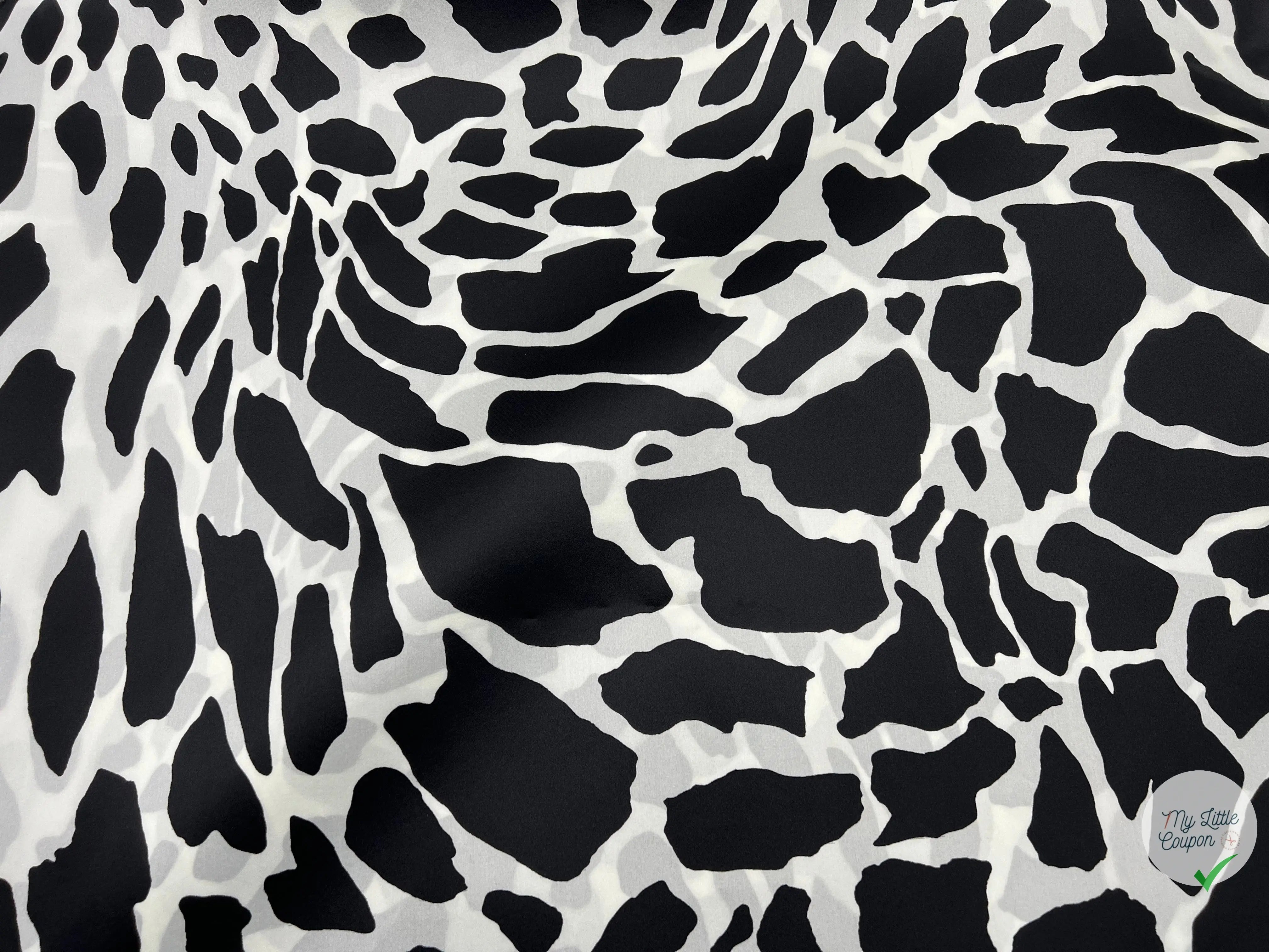 GAZAR DE SOIE IMPRIMÉ GIRAFE FOND BLANC - My Little Coupon - tissu - coudre