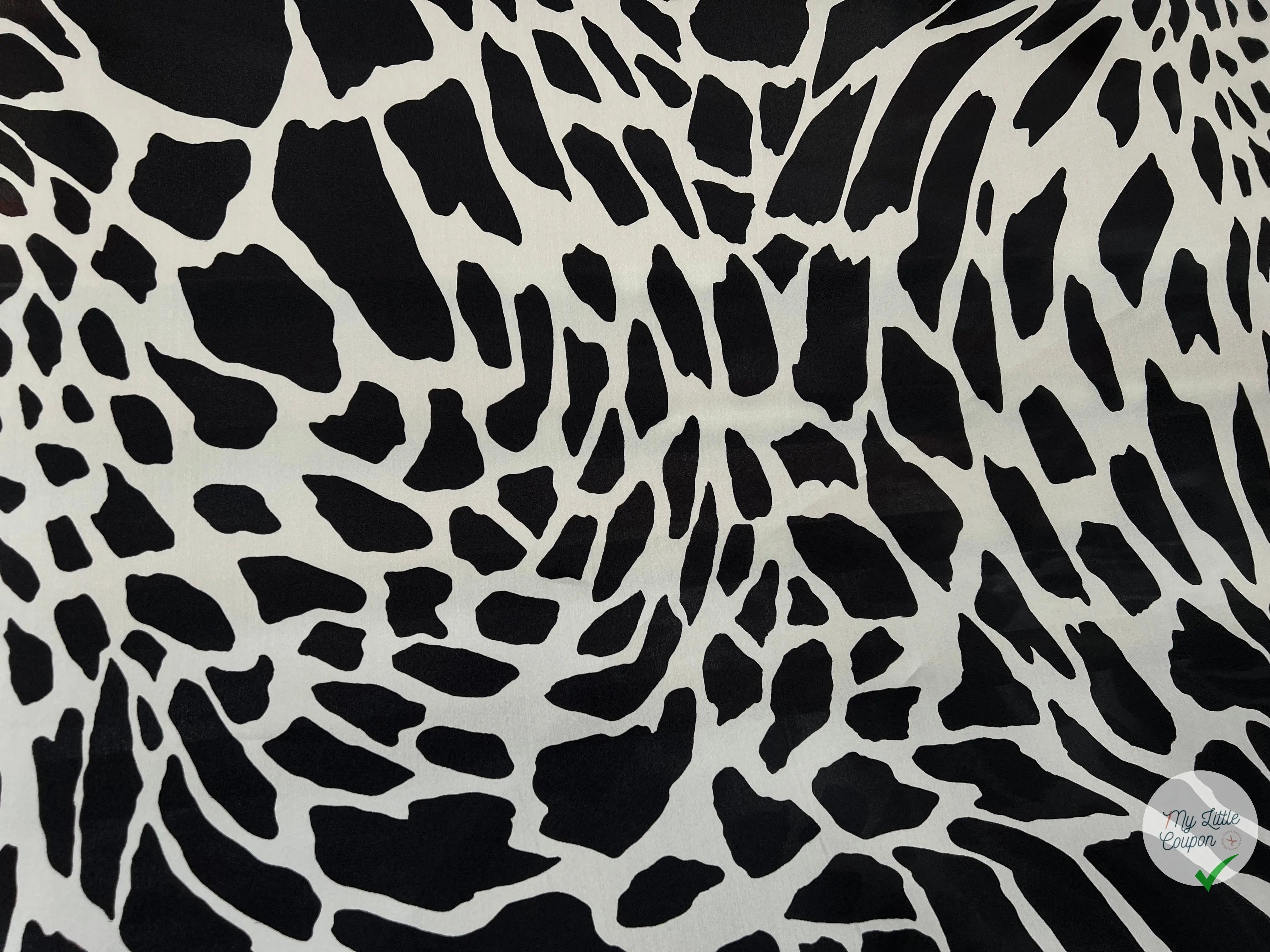 GAZAR DE SOIE IMPRIMÉ GIRAFE FOND BLANC - My Little Coupon - tissu - coudre