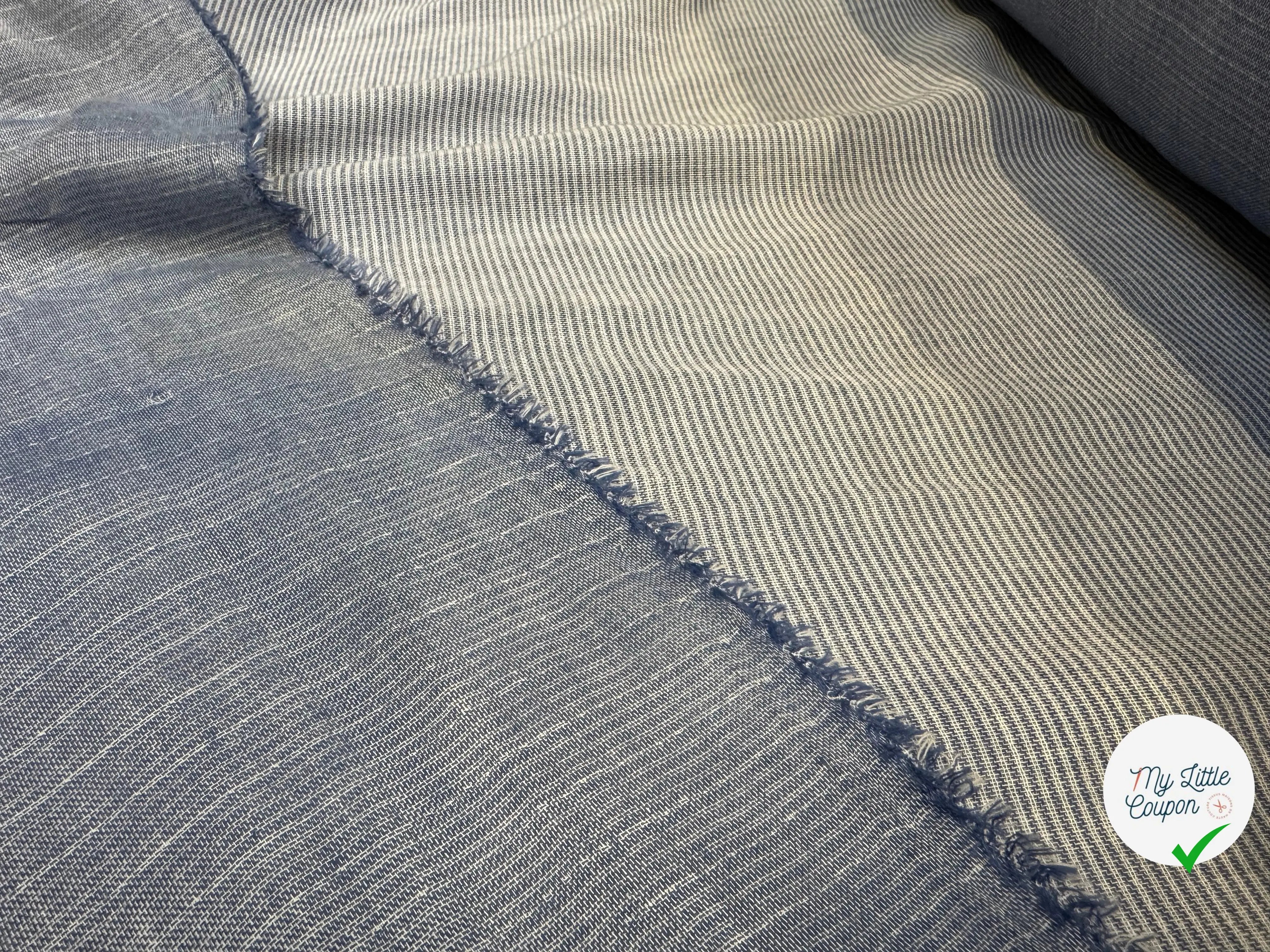 GAZE DE COTON CHAMBRAY DOUBLE FACE - My Little Coupon