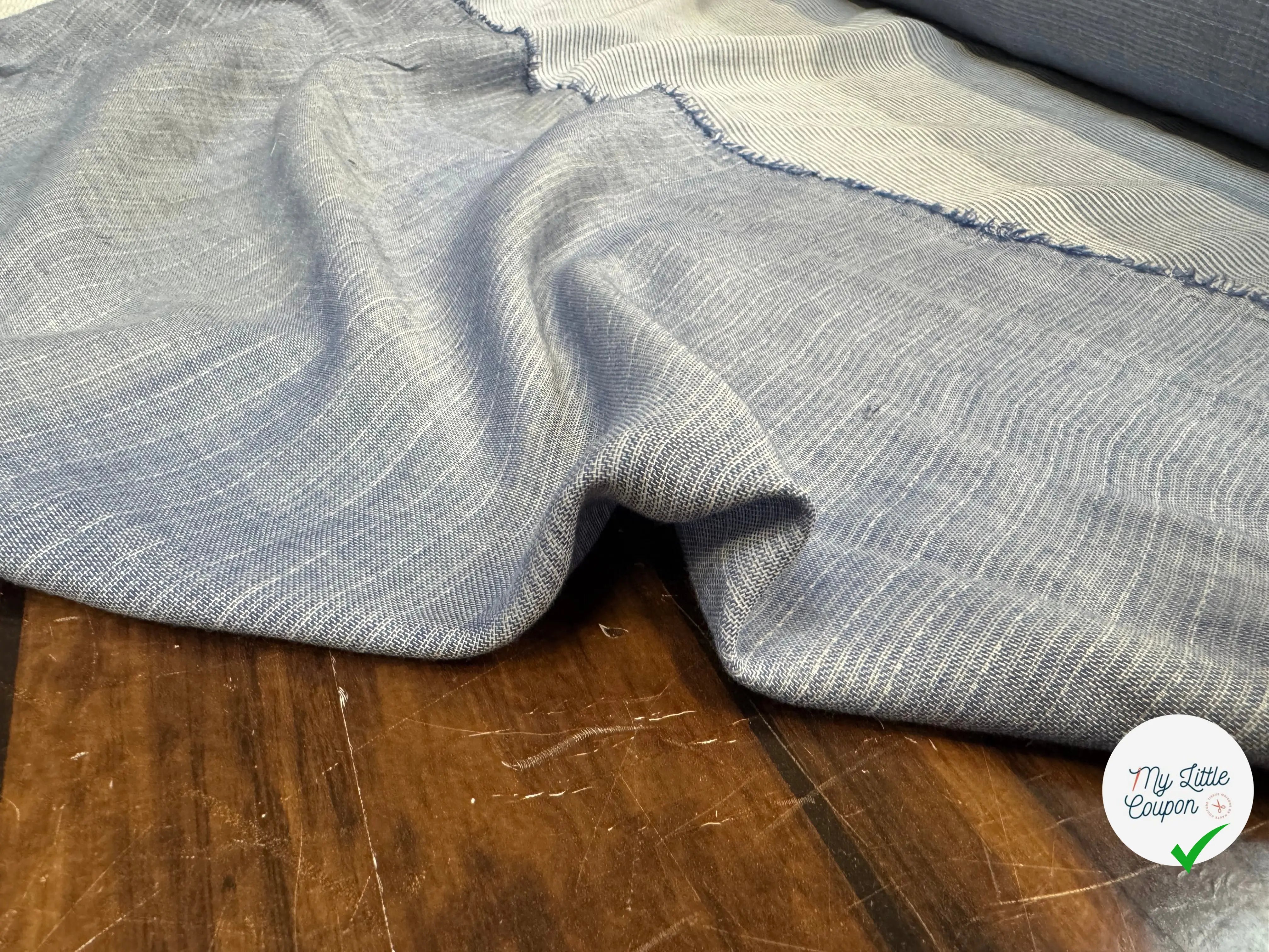 GAZE DE COTON CHAMBRAY DOUBLE FACE - My Little Coupon