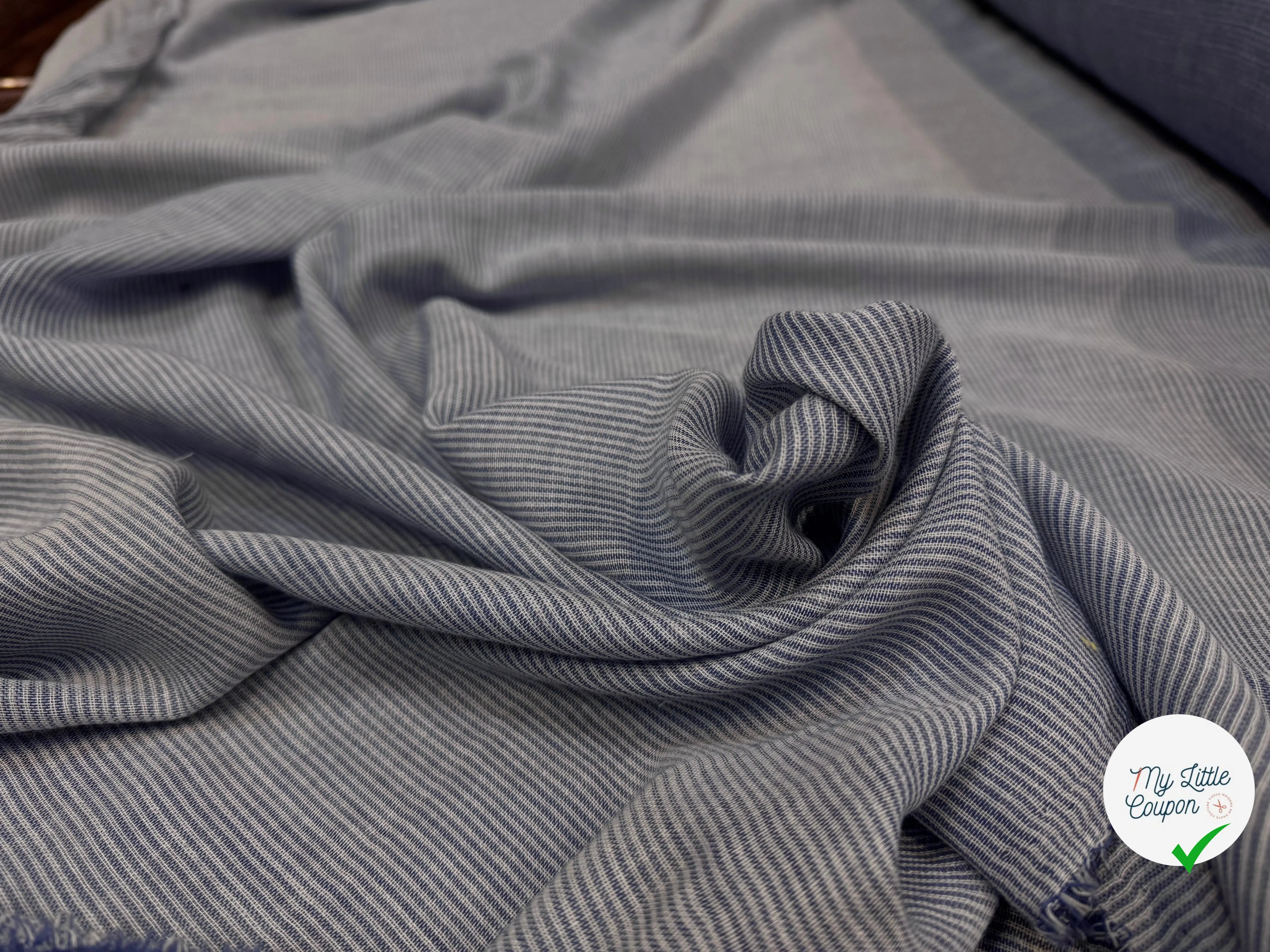 GAZE DE COTON CHAMBRAY DOUBLE FACE - My Little Coupon