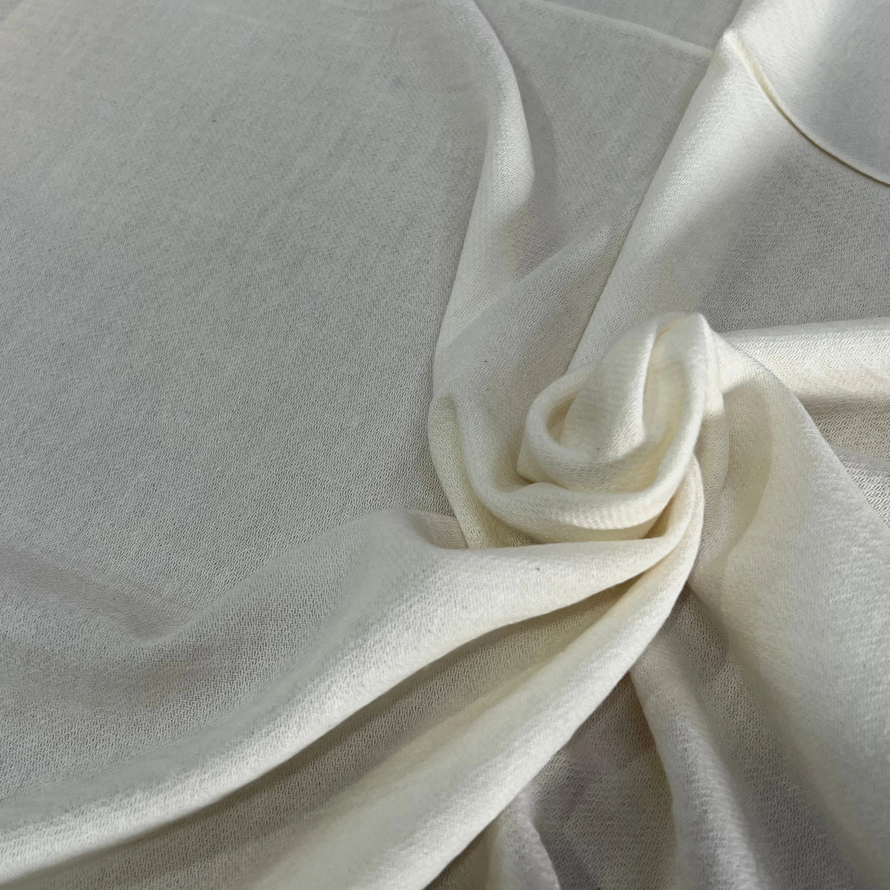 GAZE DE COTON LAINE BLANC CASSÉE 10% LAINE - My Little Coupon