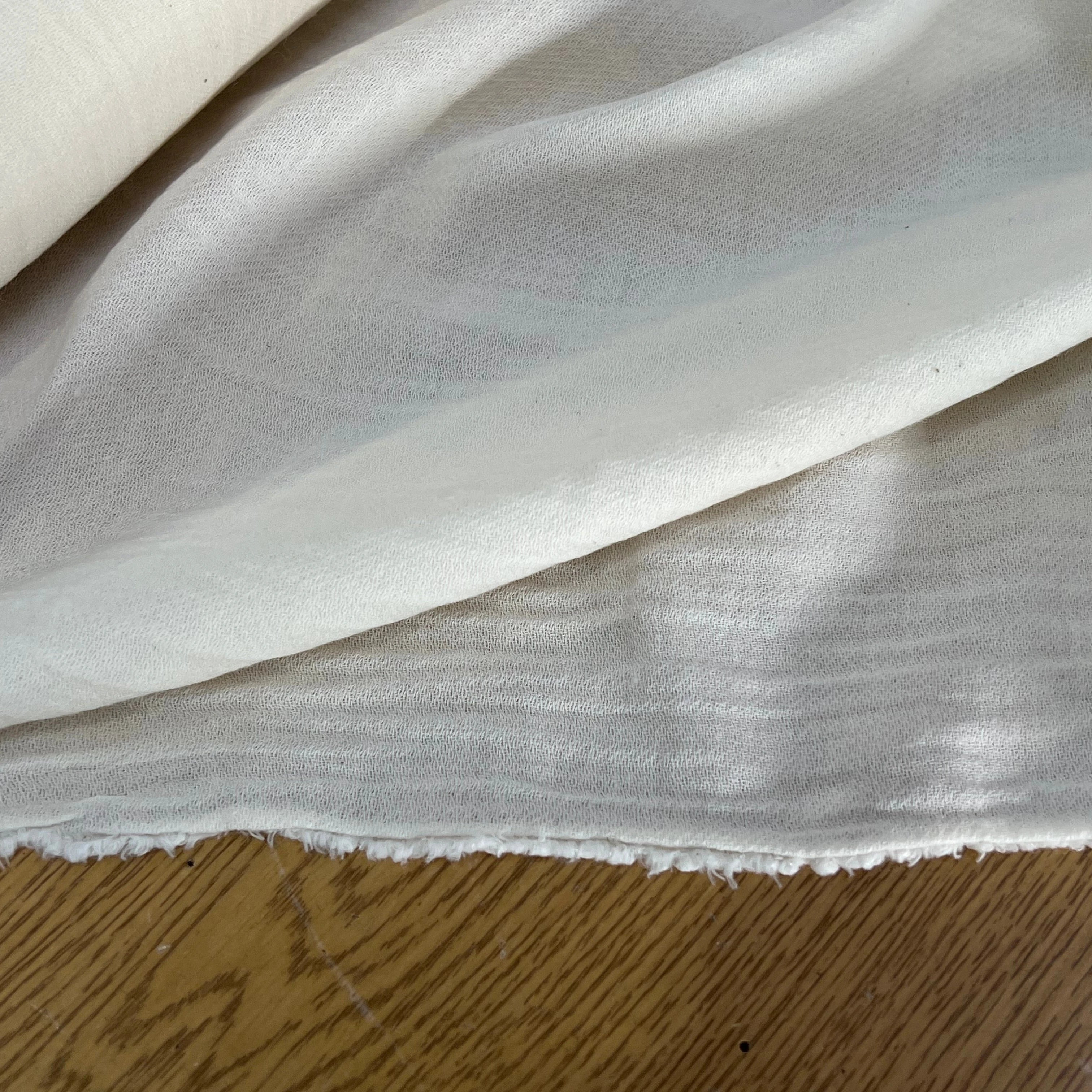 GAZE DE COTON LAINE BLANC CASSÉE 10% LAINE - My Little Coupon