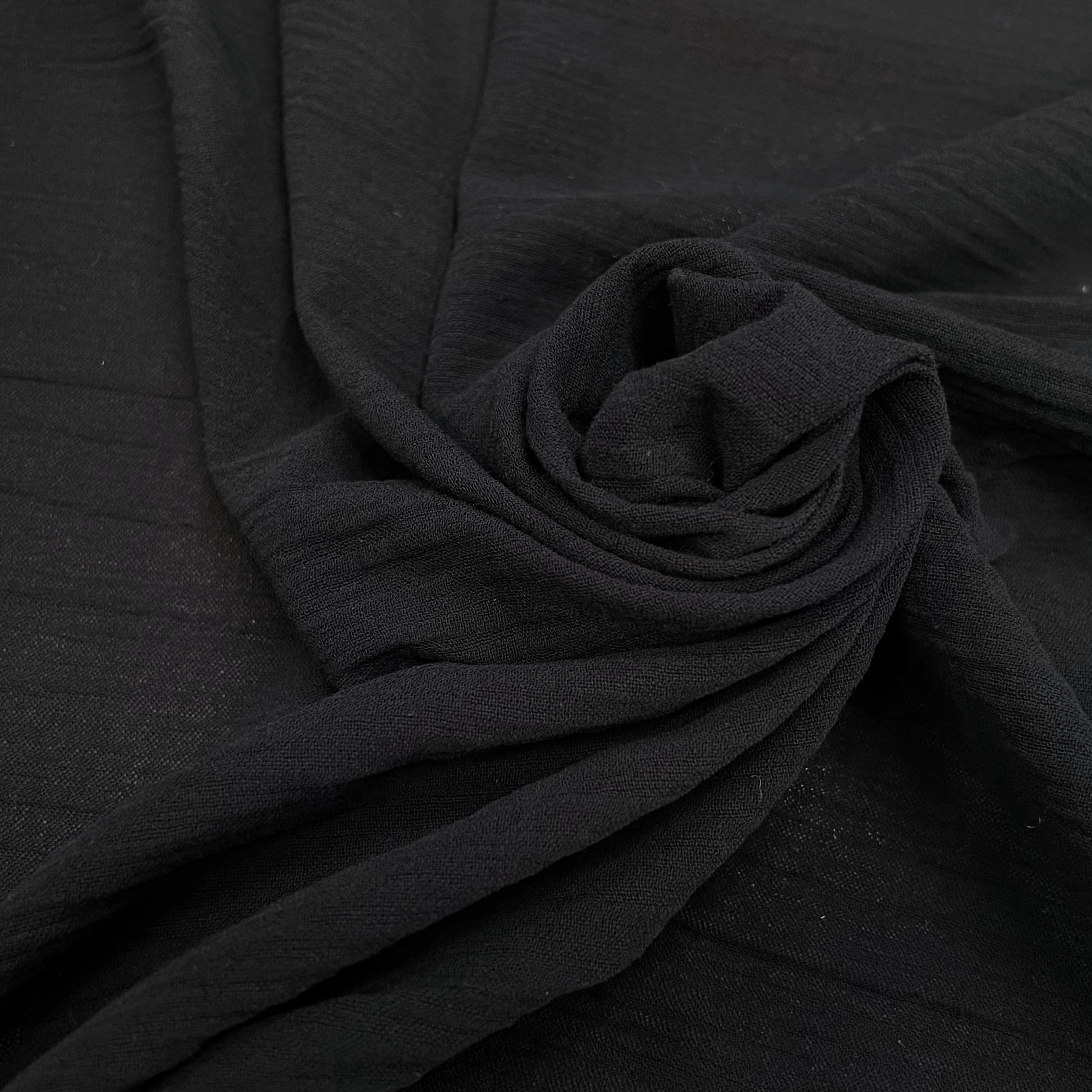 GAZE DE COTON NOIR 110CM - My Little Coupon