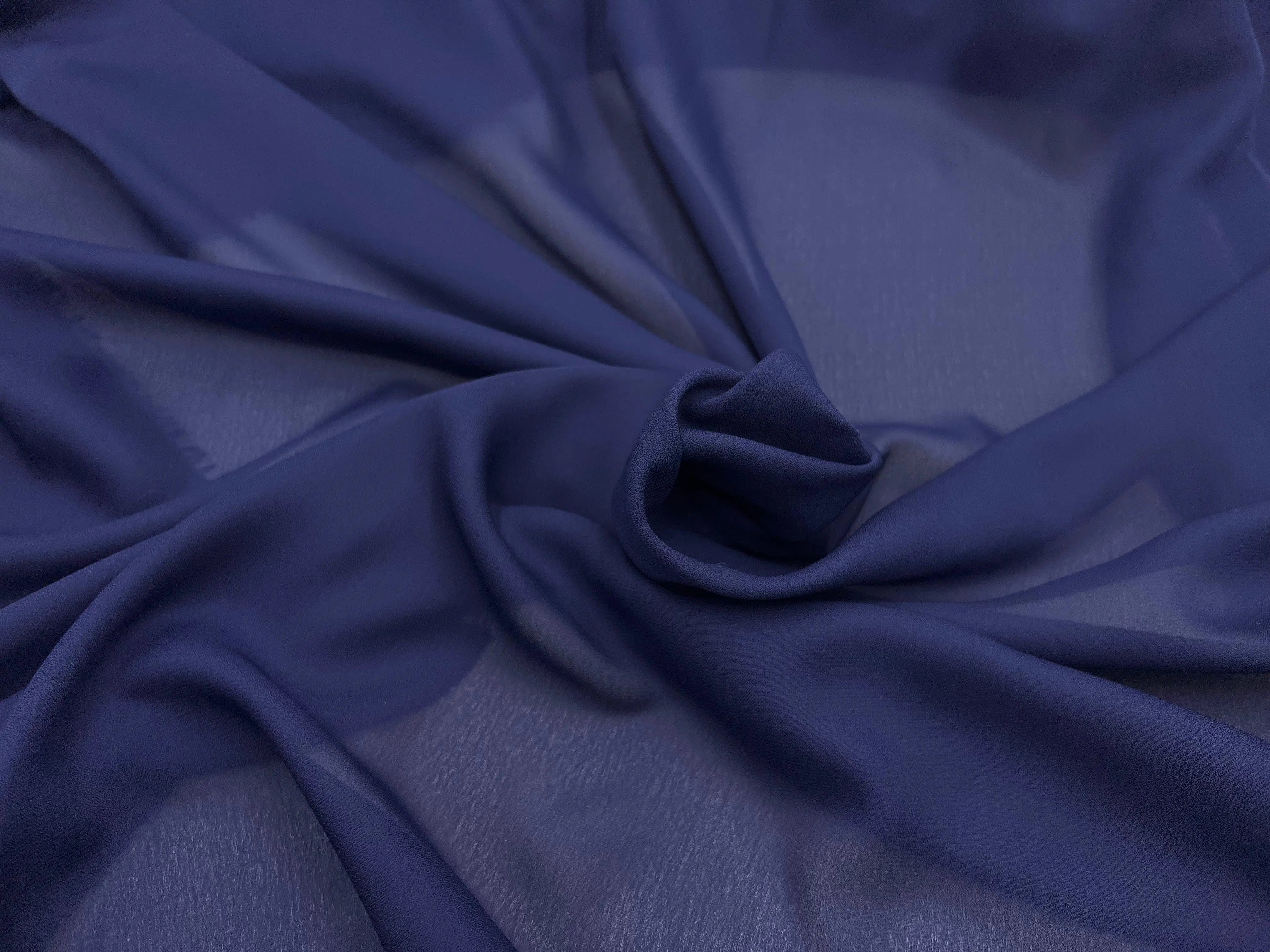 GEORGETTE BLEU MARINE - My Little Coupon - tissu - coudre