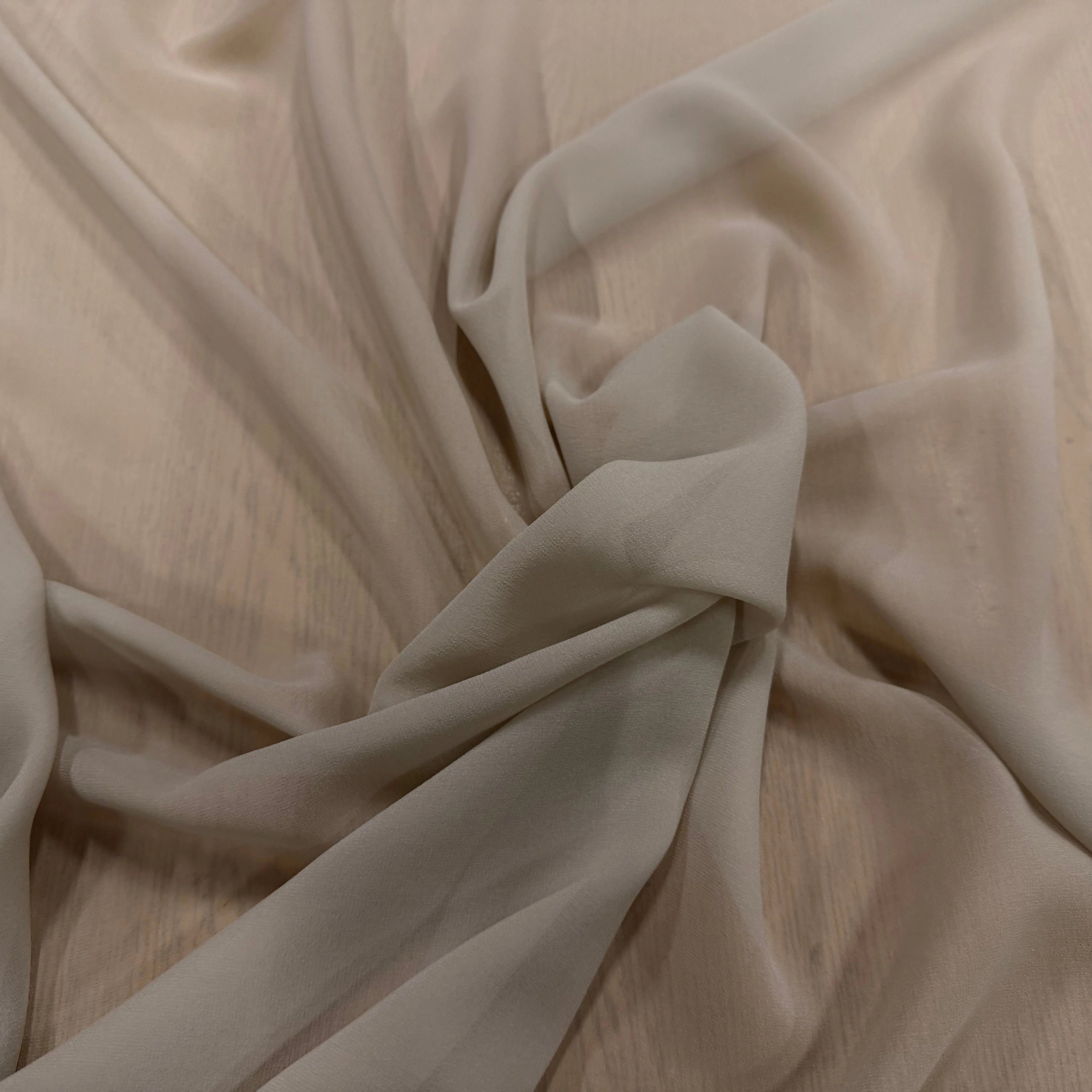 GEORGETTE DE SOIE BEIGE - My Little Coupon