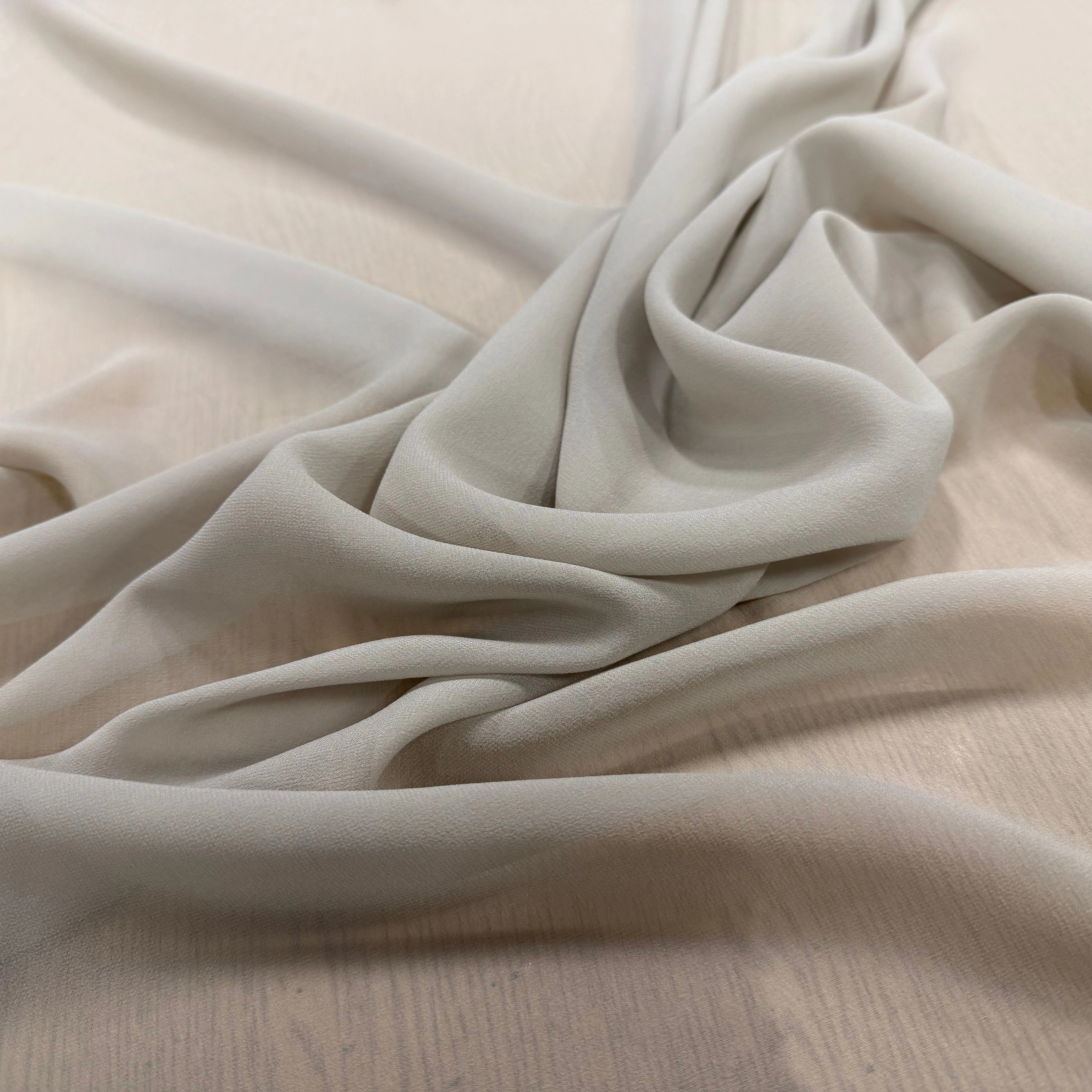 GEORGETTE DE SOIE BEIGE - My Little Coupon