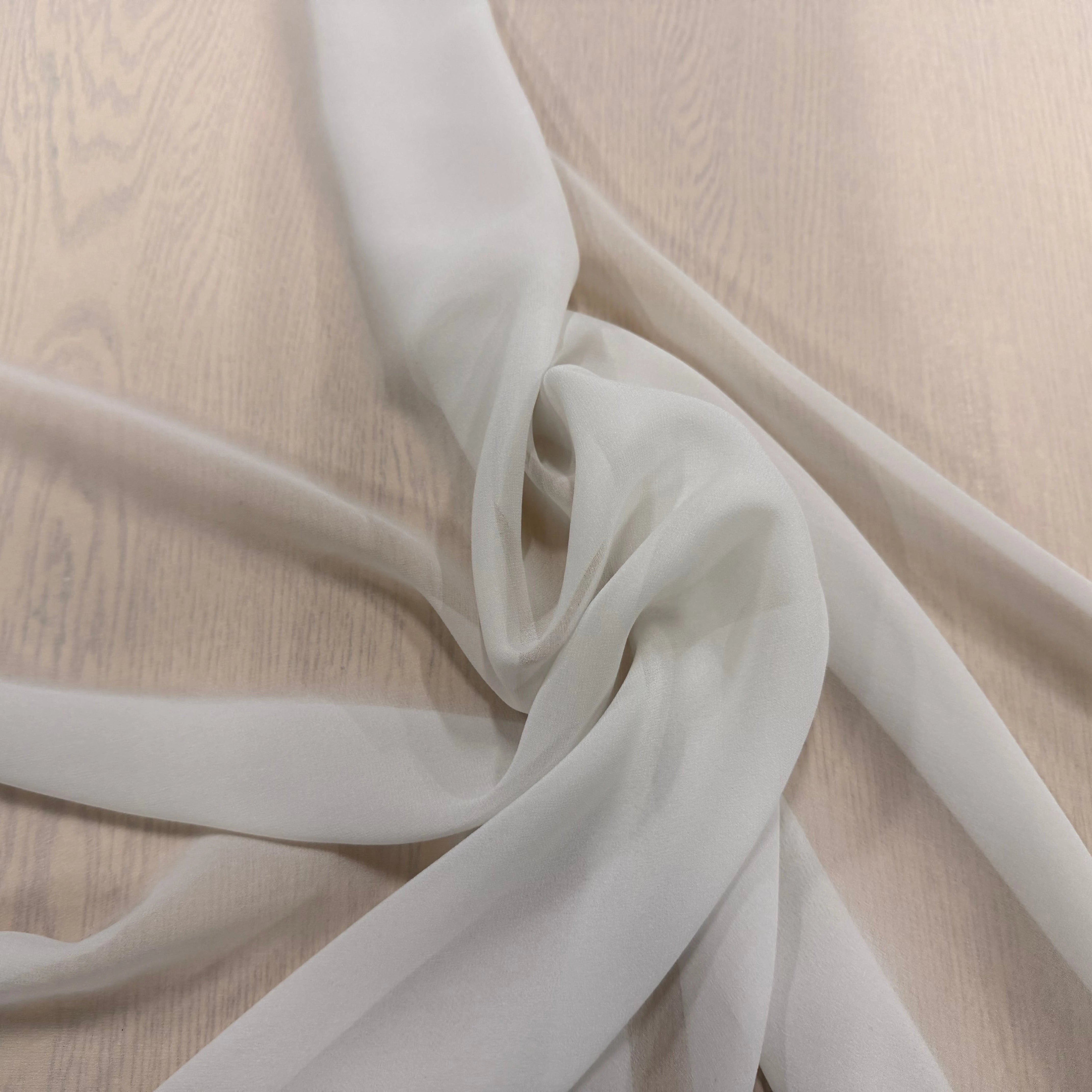 GEORGETTE DE SOIE CRAIE - My Little Coupon