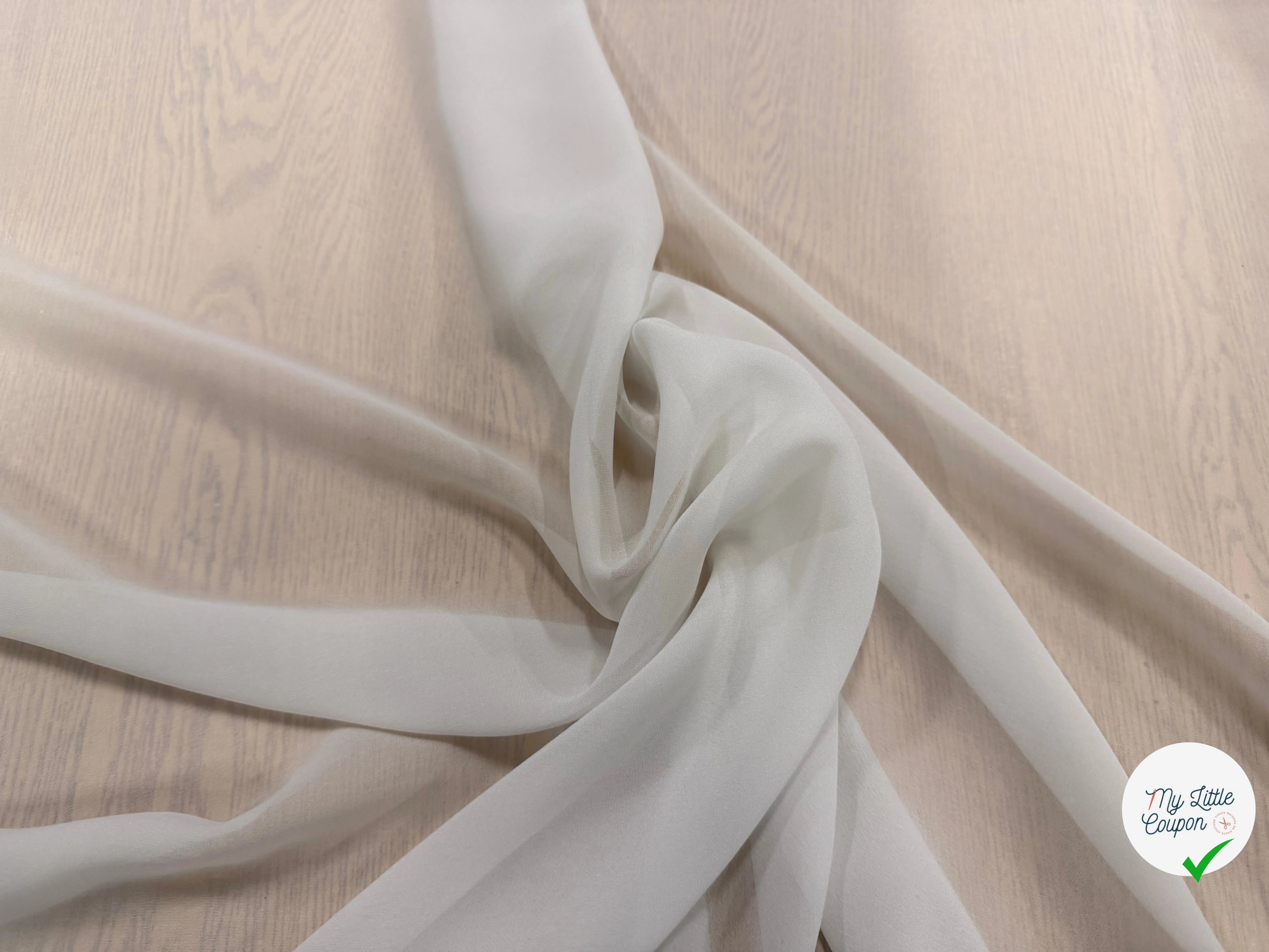 GEORGETTE DE SOIE CRAIE - My Little Coupon