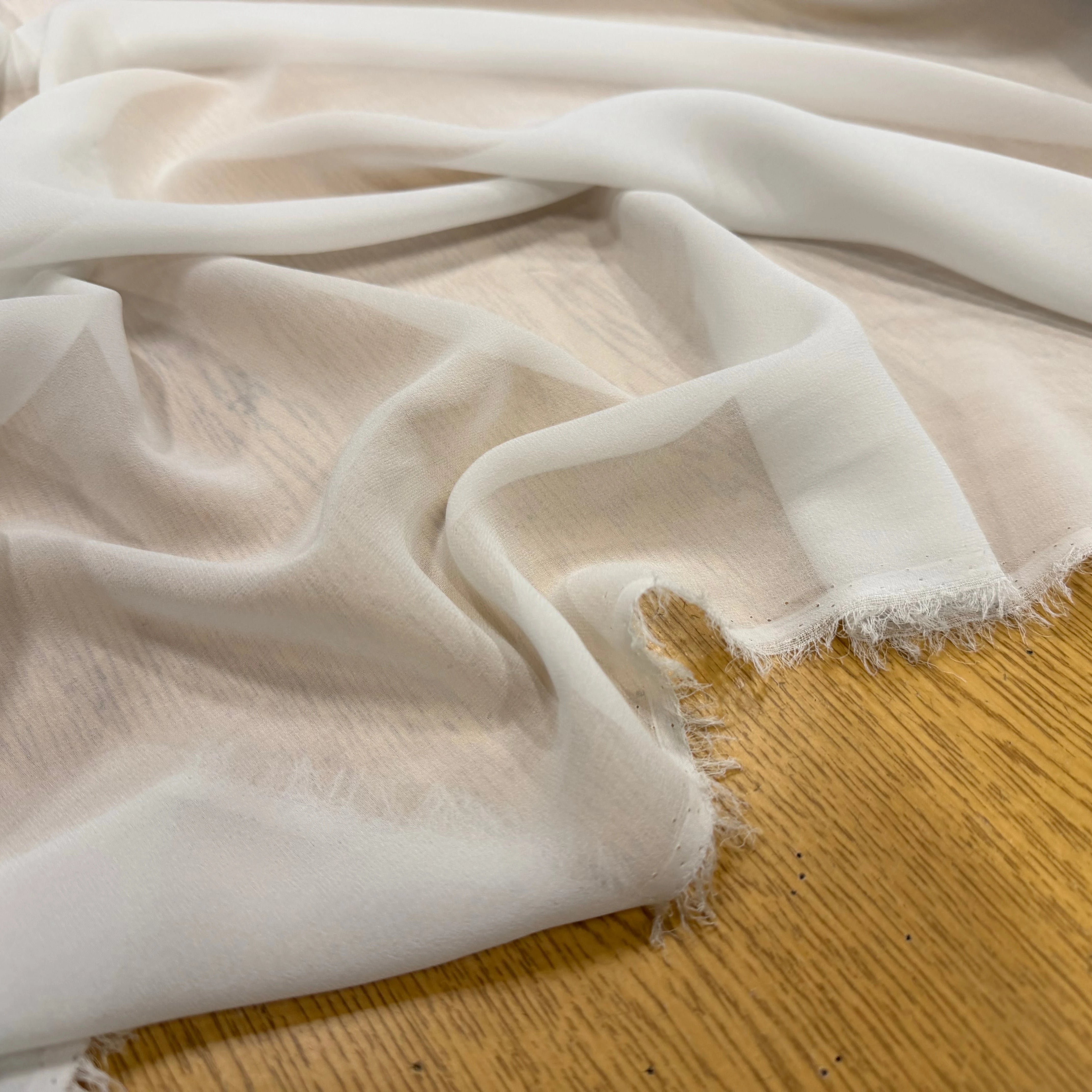 GEORGETTE DE SOIE CRAIE - My Little Coupon