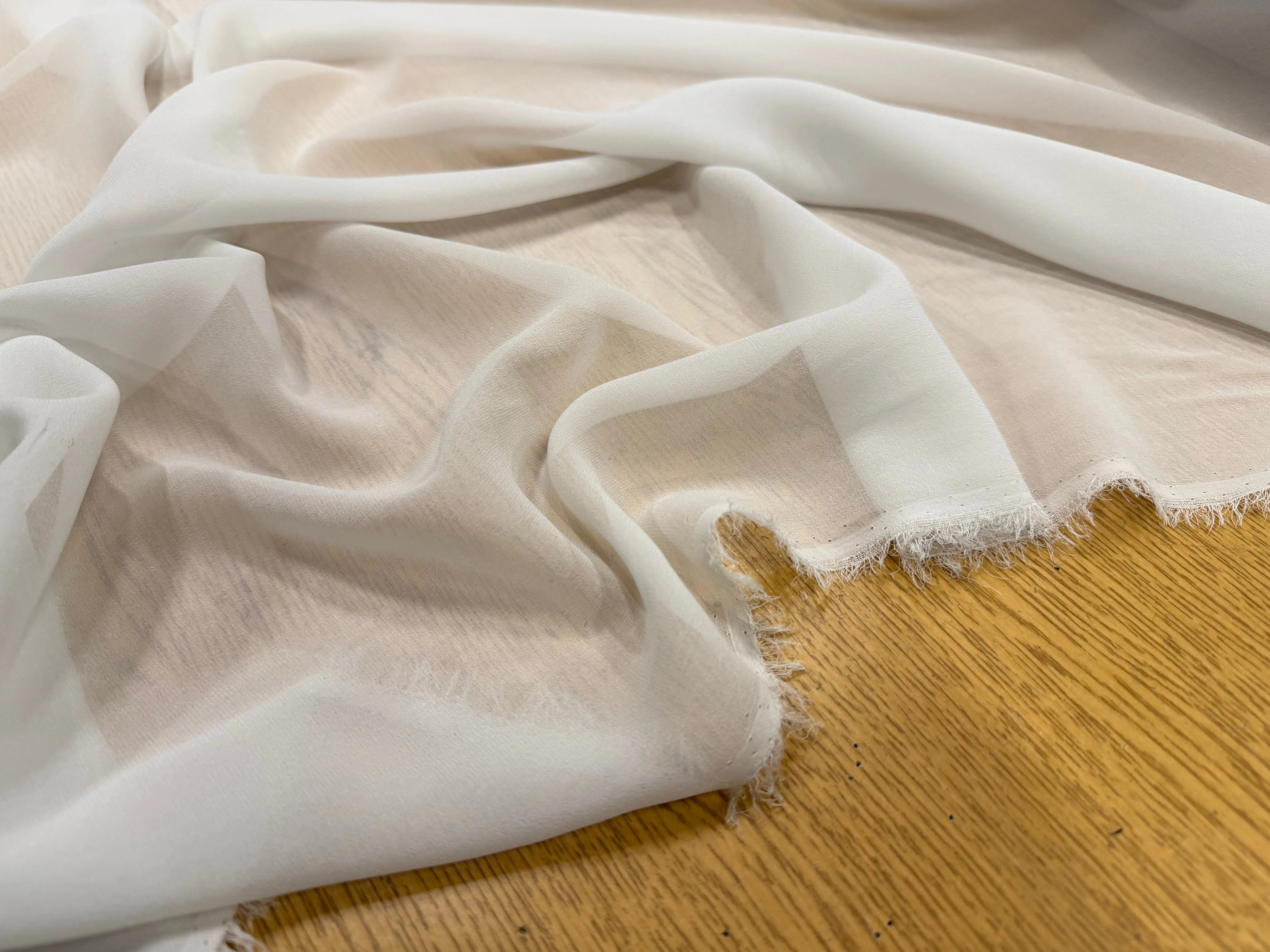 GEORGETTE DE SOIE CRAIE - My Little Coupon