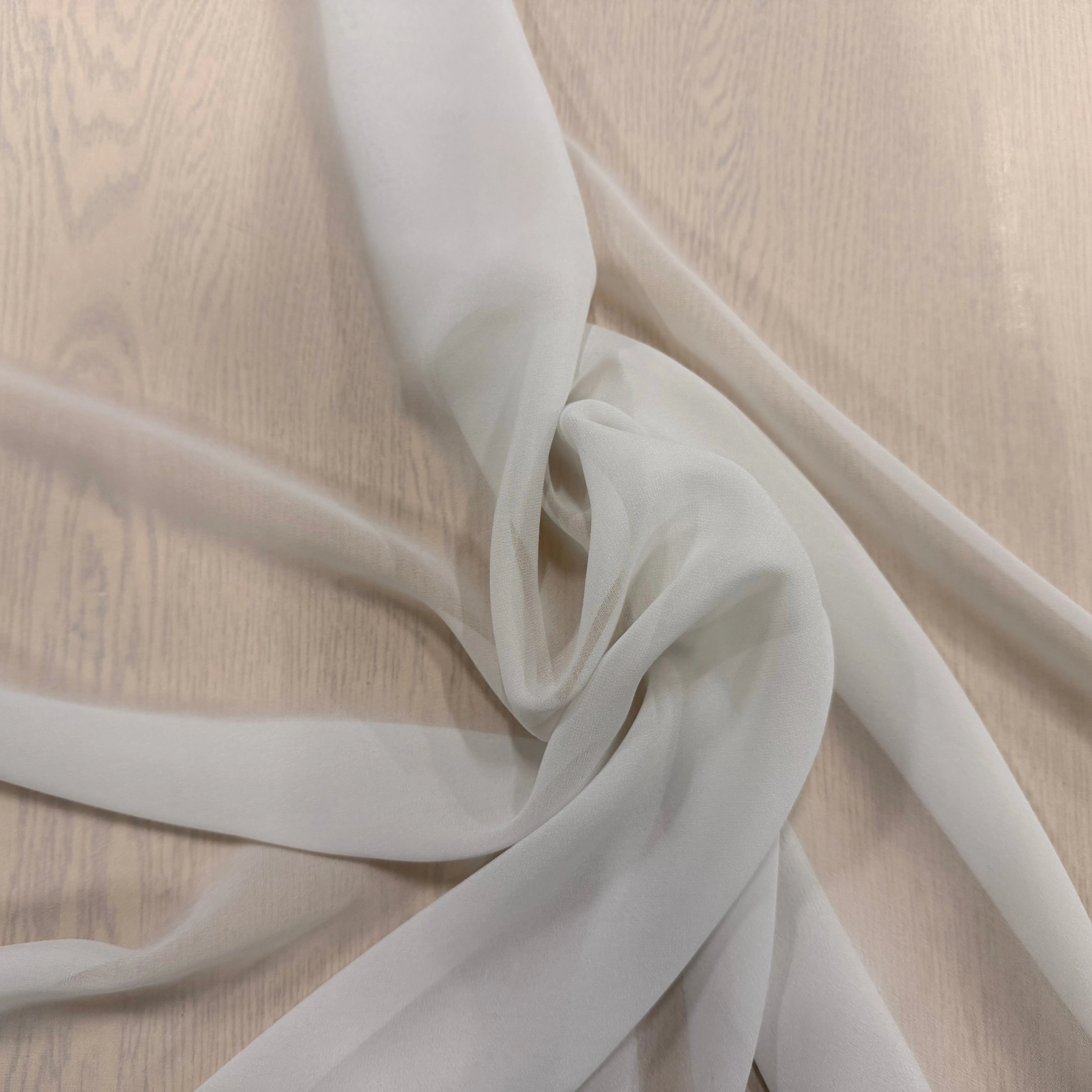 GEORGETTE DE SOIE CRAIE - My Little Coupon