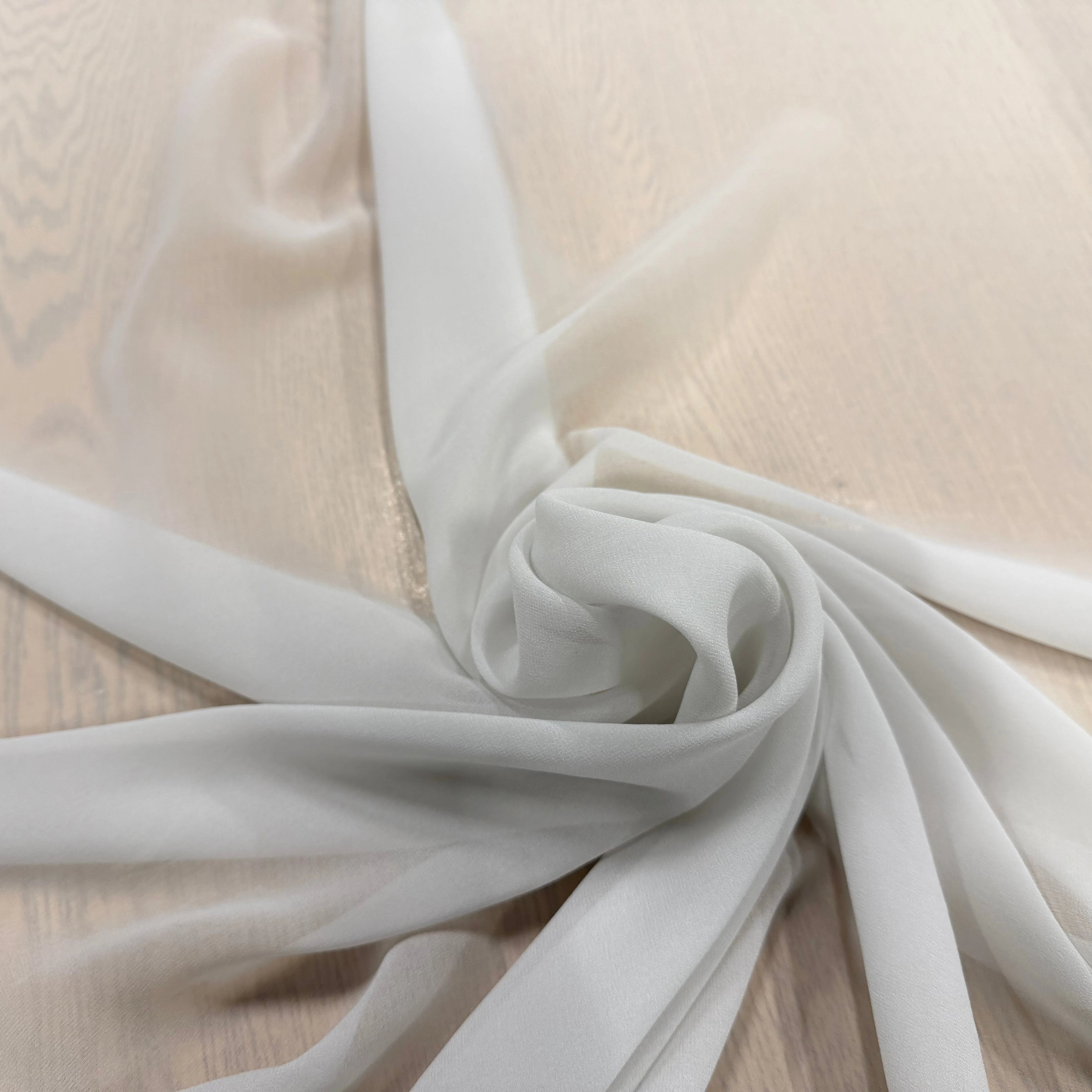 GEORGETTE DE SOIE CRAIE - My Little Coupon