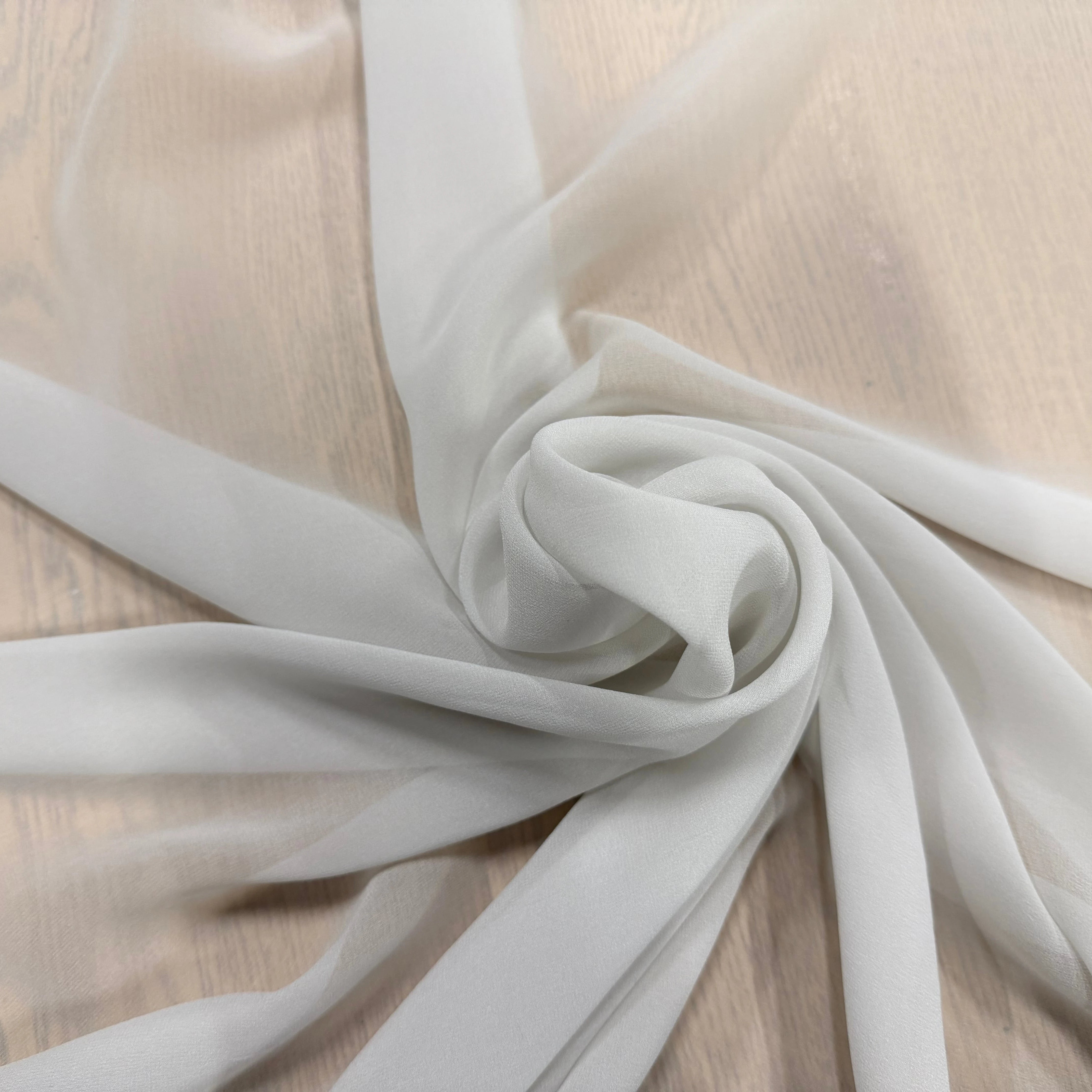 GEORGETTE DE SOIE CRAIE - My Little Coupon