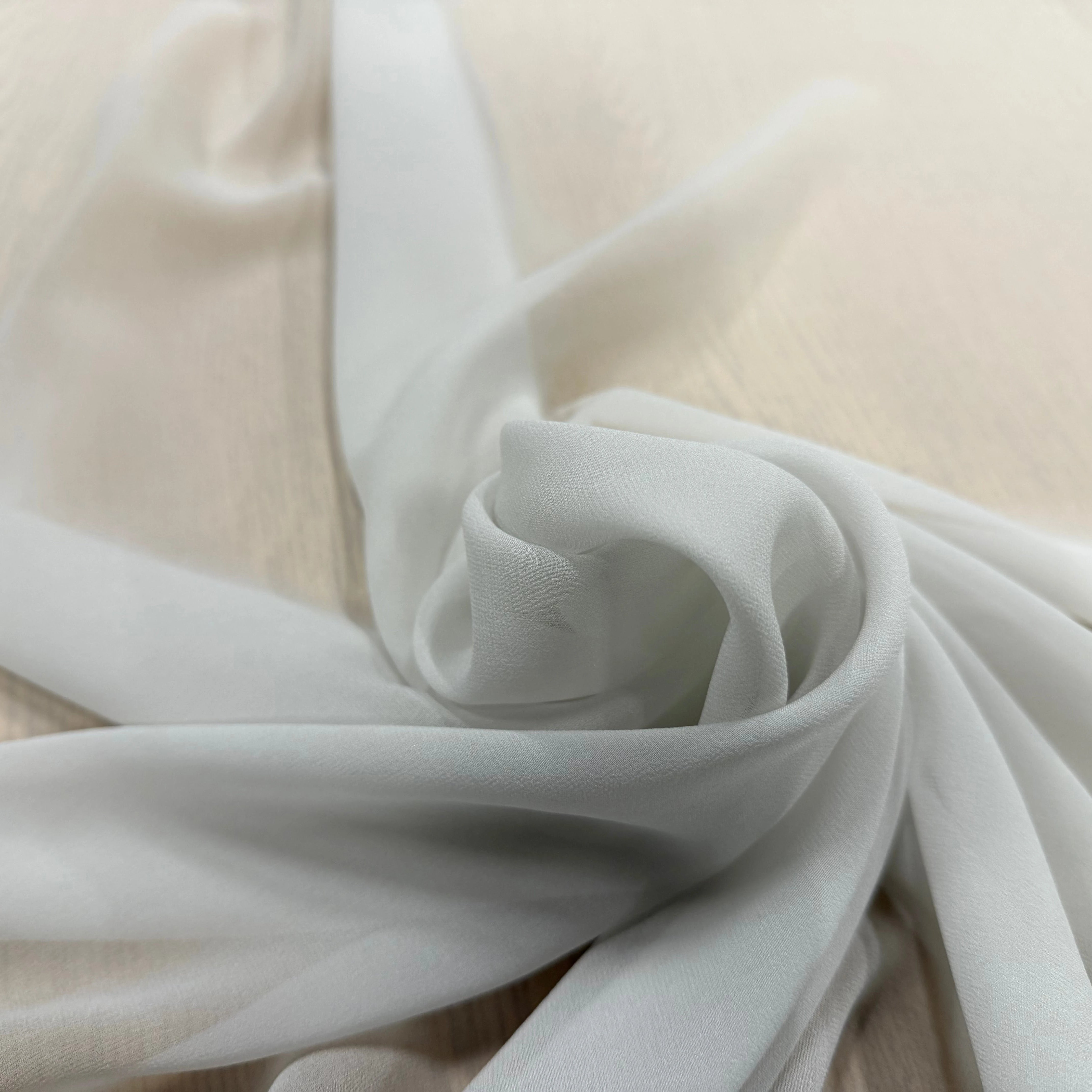 GEORGETTE DE SOIE CRAIE - My Little Coupon