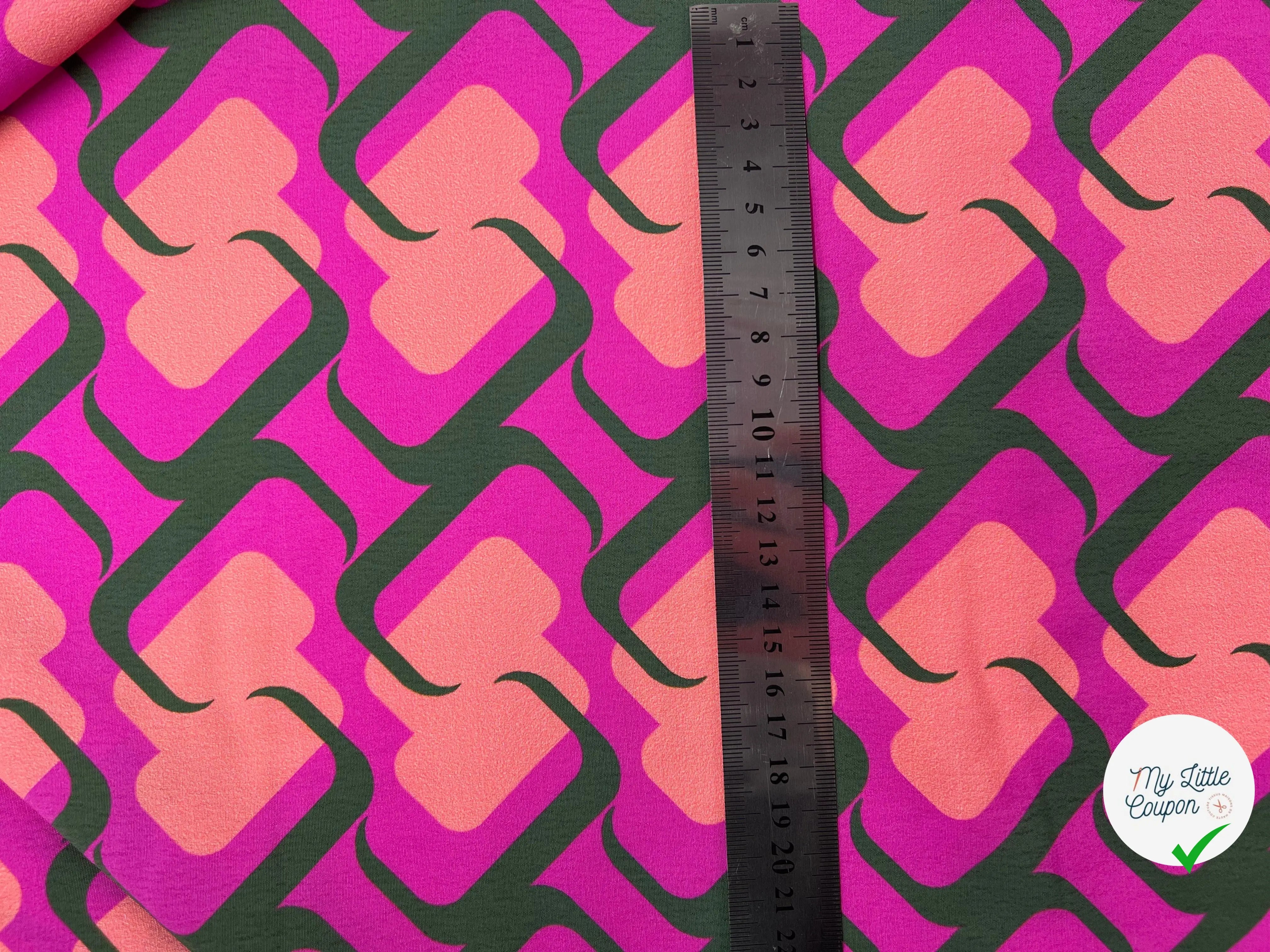 GEORGETTE IMPRIMÉ SIXTIES ADDICT - My Little Coupon - tissu - coudre
