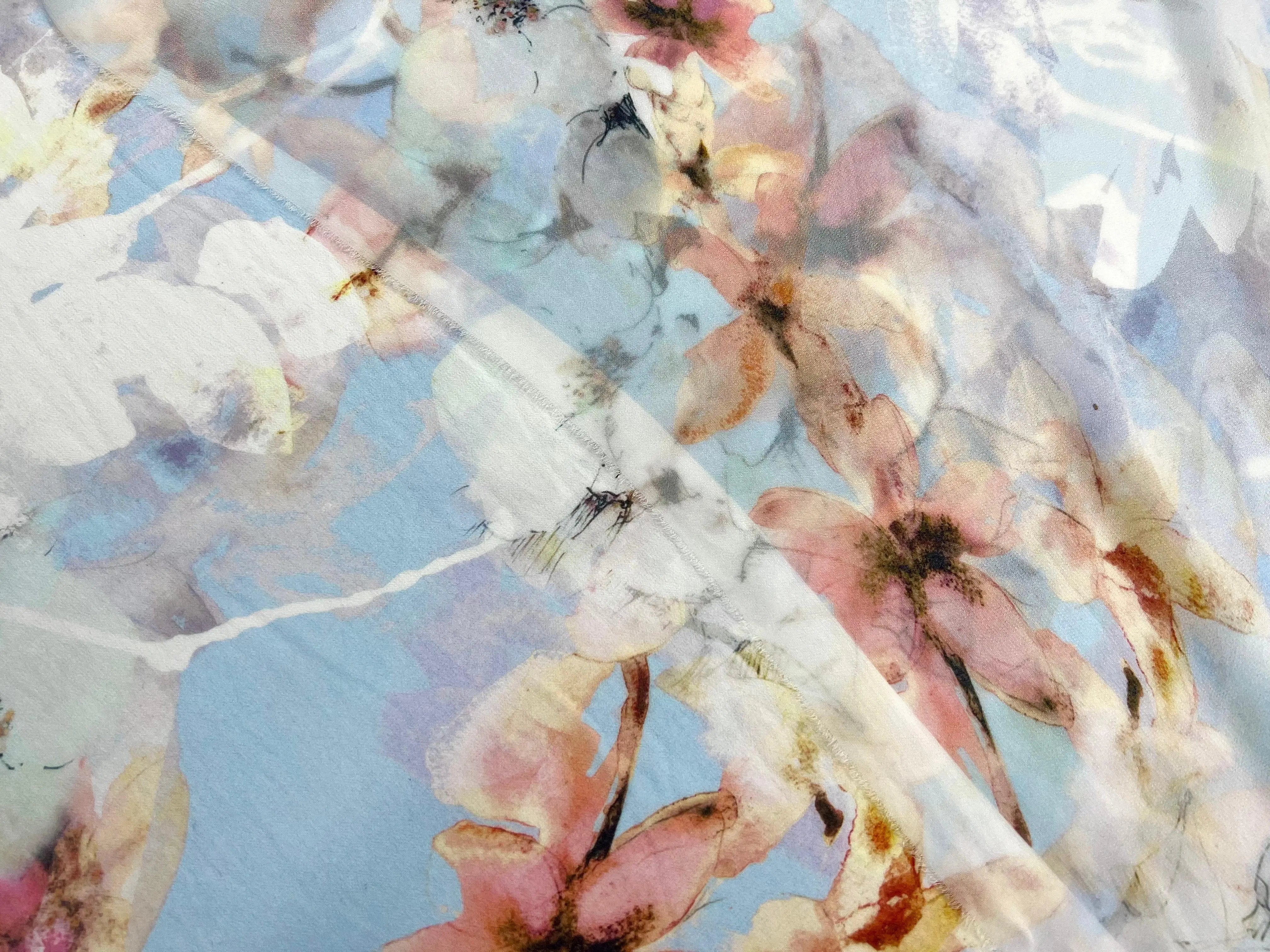 GEORGETTE VISCOSE IMPRIMÉ V'LA LE PRINTEMPS - My Little Coupon - tissu - coudre