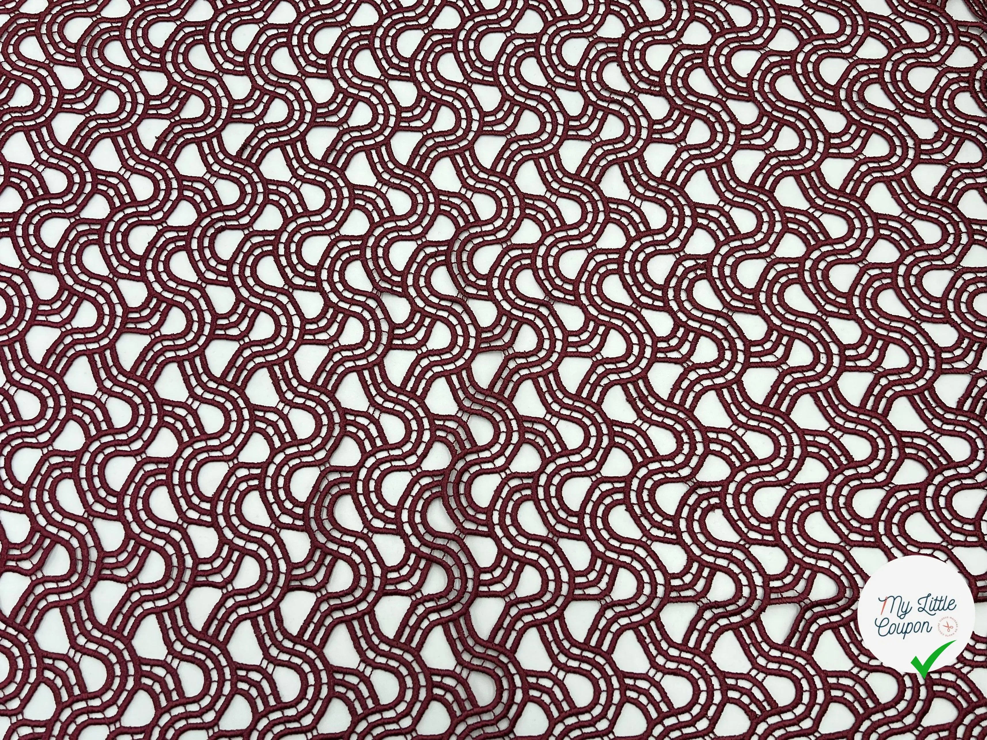 GUIPURE SOPHISTIQUÉ LIE DE VIN - My Little Coupon - tissu - coudre