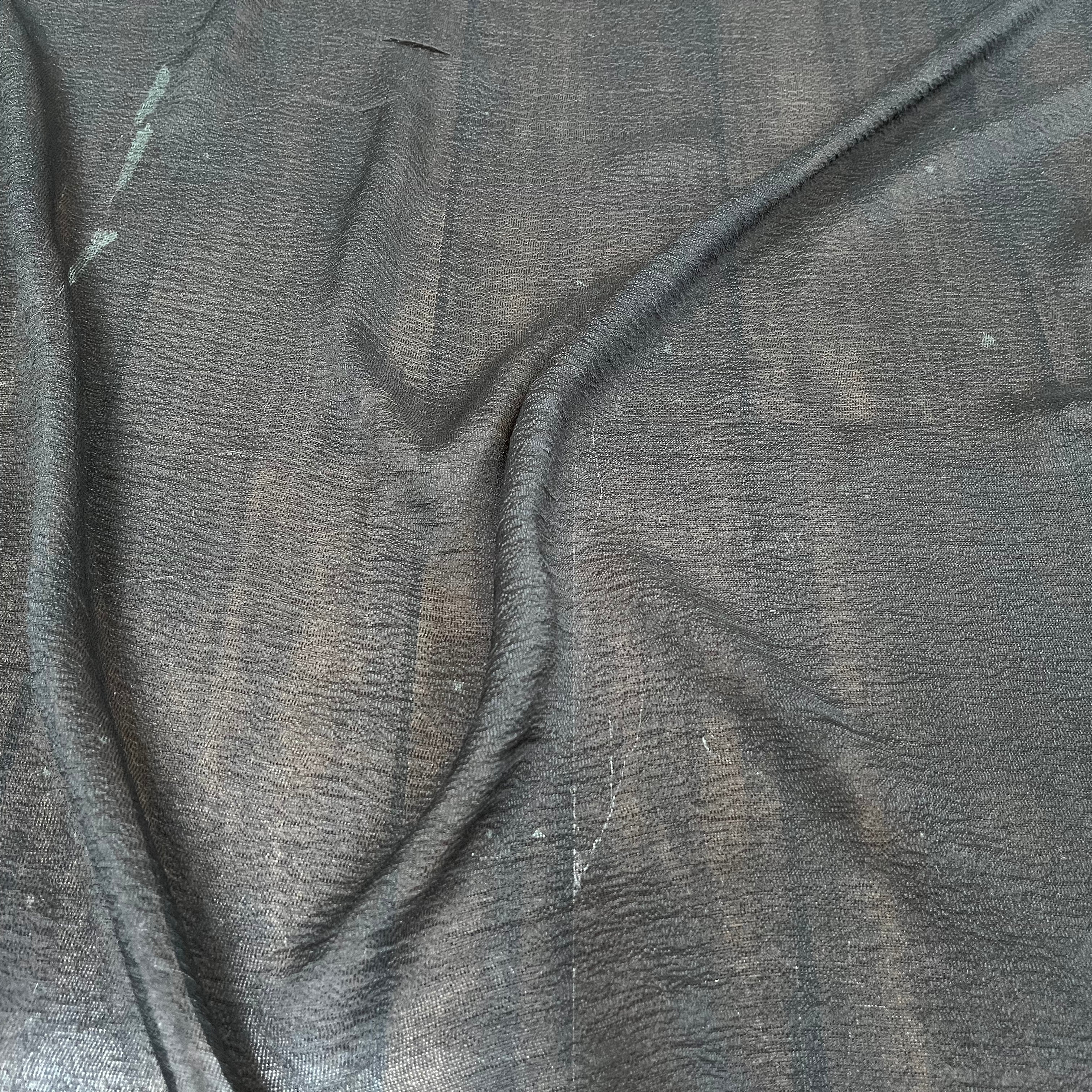HAMMERED SILK GAUZE, Black - My Little Coupon