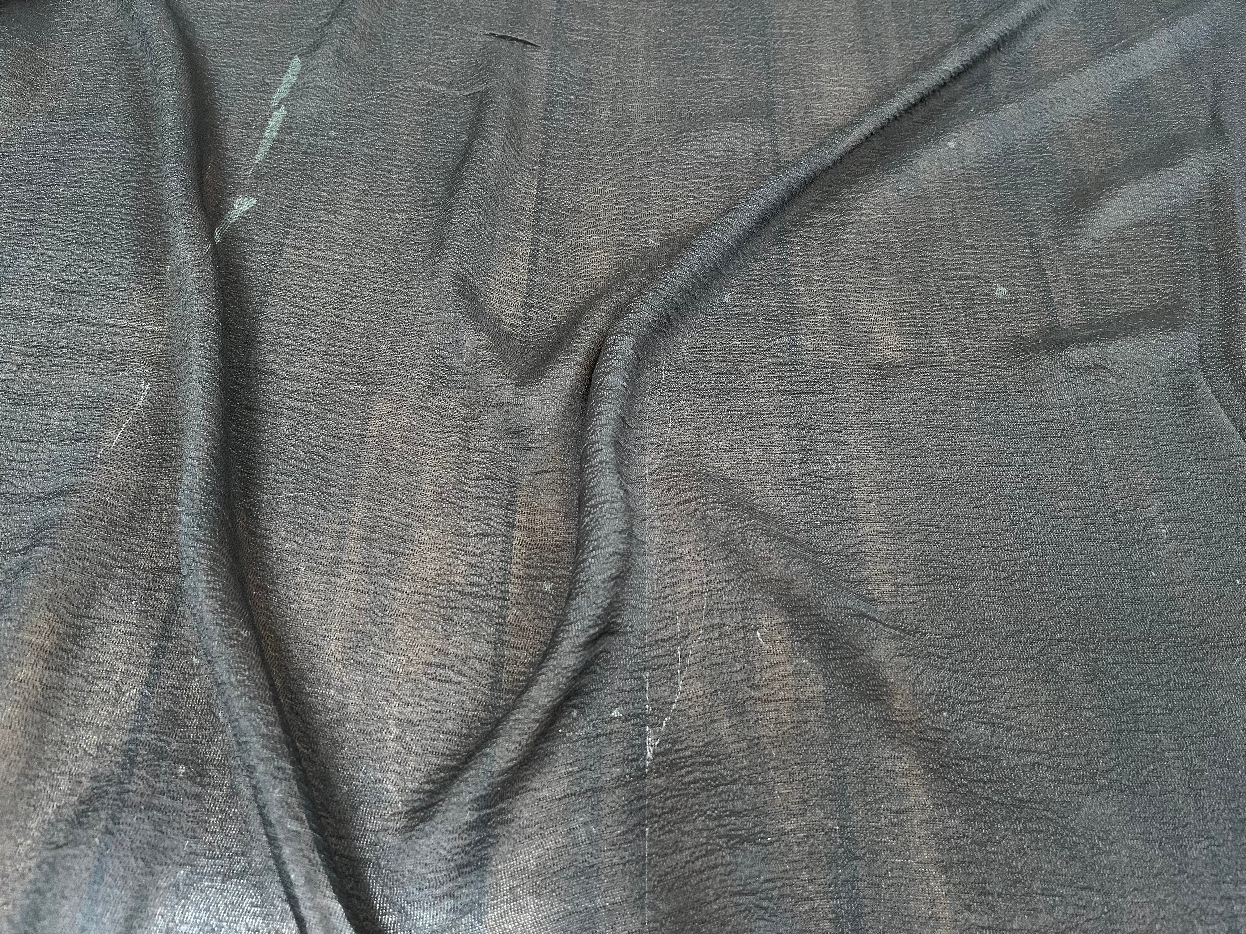 HAMMERED SILK GAUZE, Black - My Little Coupon