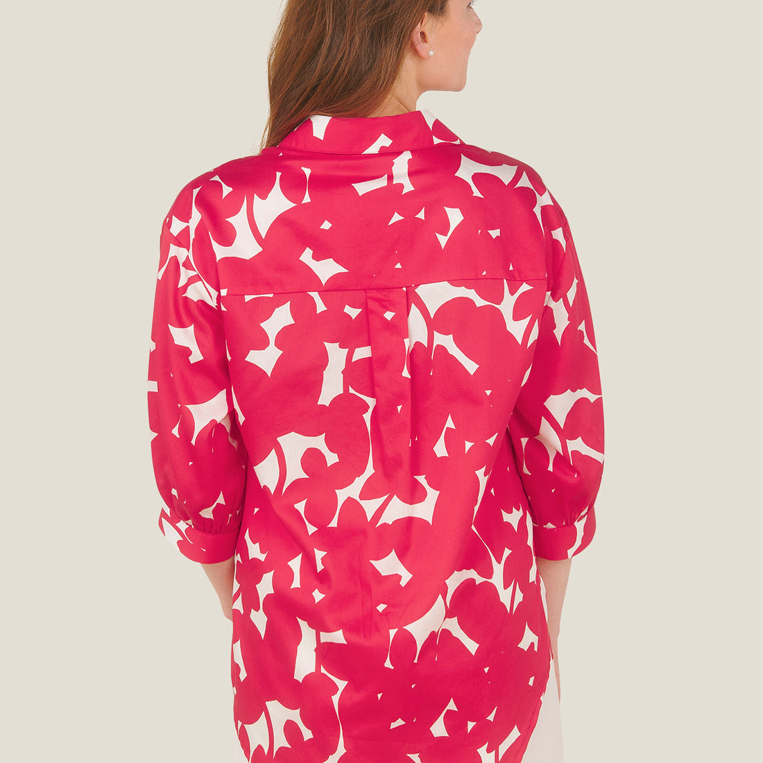 Coton graphique ombres rouge en coupon de 3 mètres