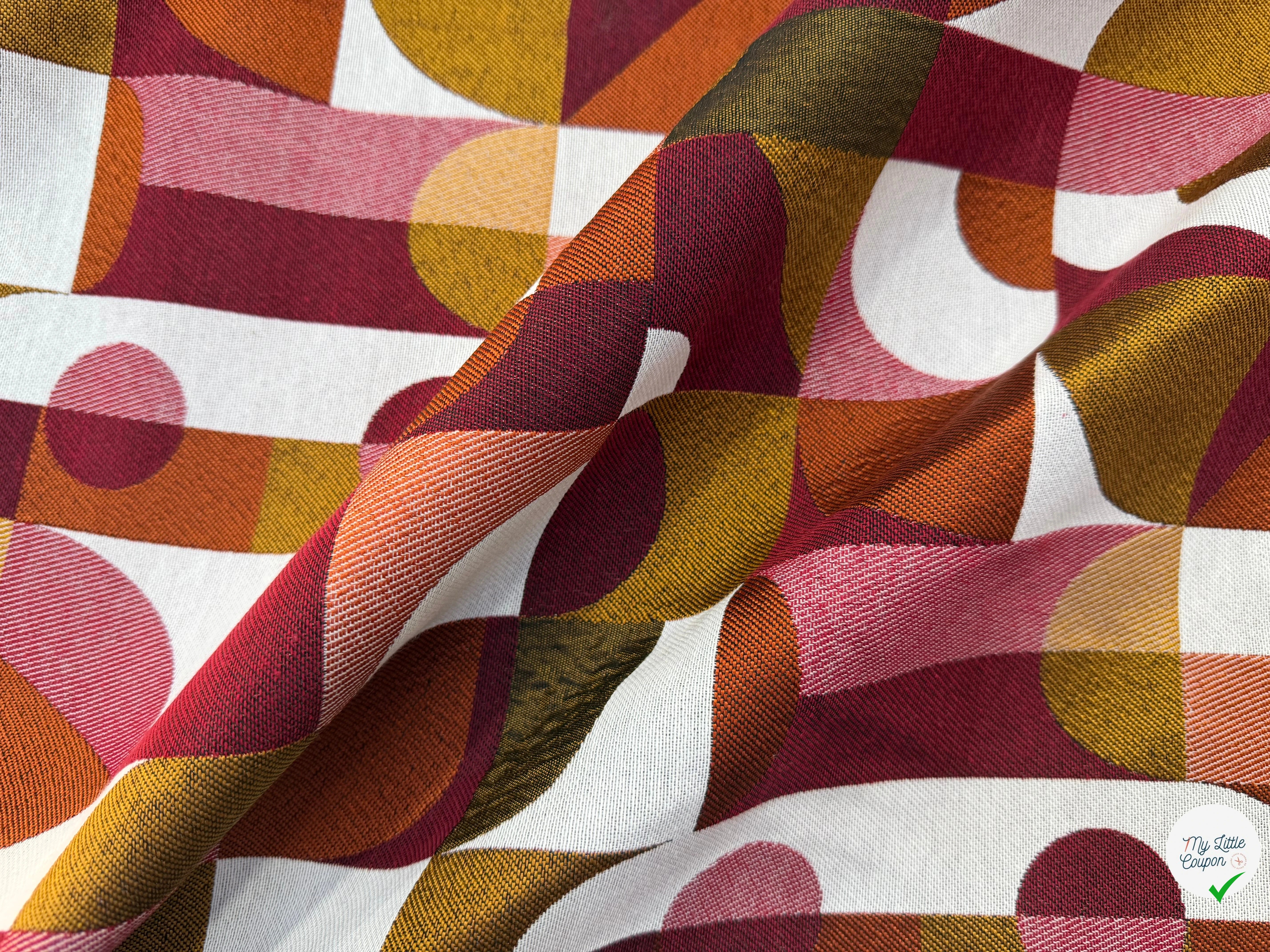 JACQUARD ABSTRACT ALLOVER PRUNE MADE IN FRACE - My Little Coupon