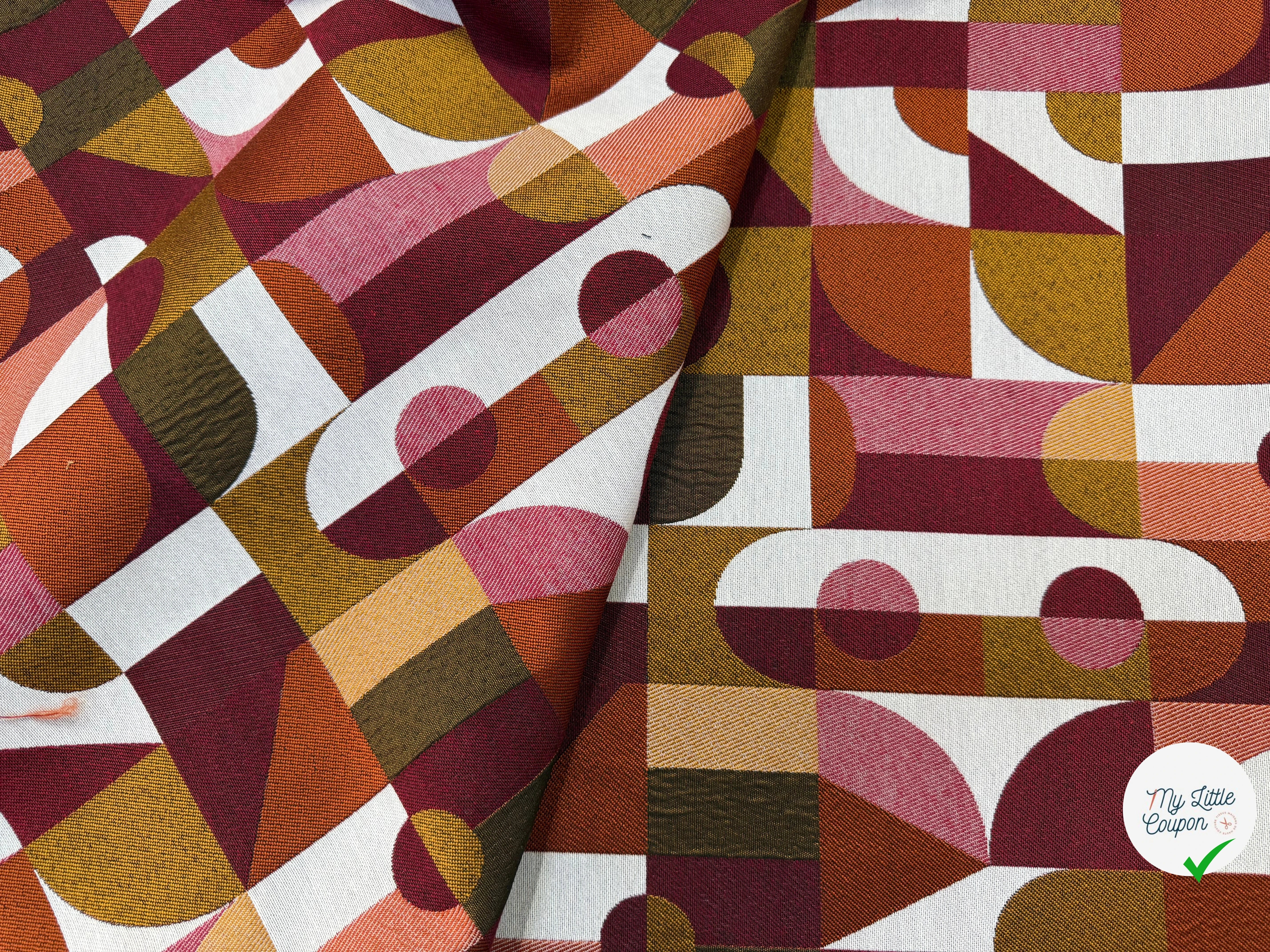 JACQUARD ABSTRACT ALLOVER PRUNE MADE IN FRACE - My Little Coupon