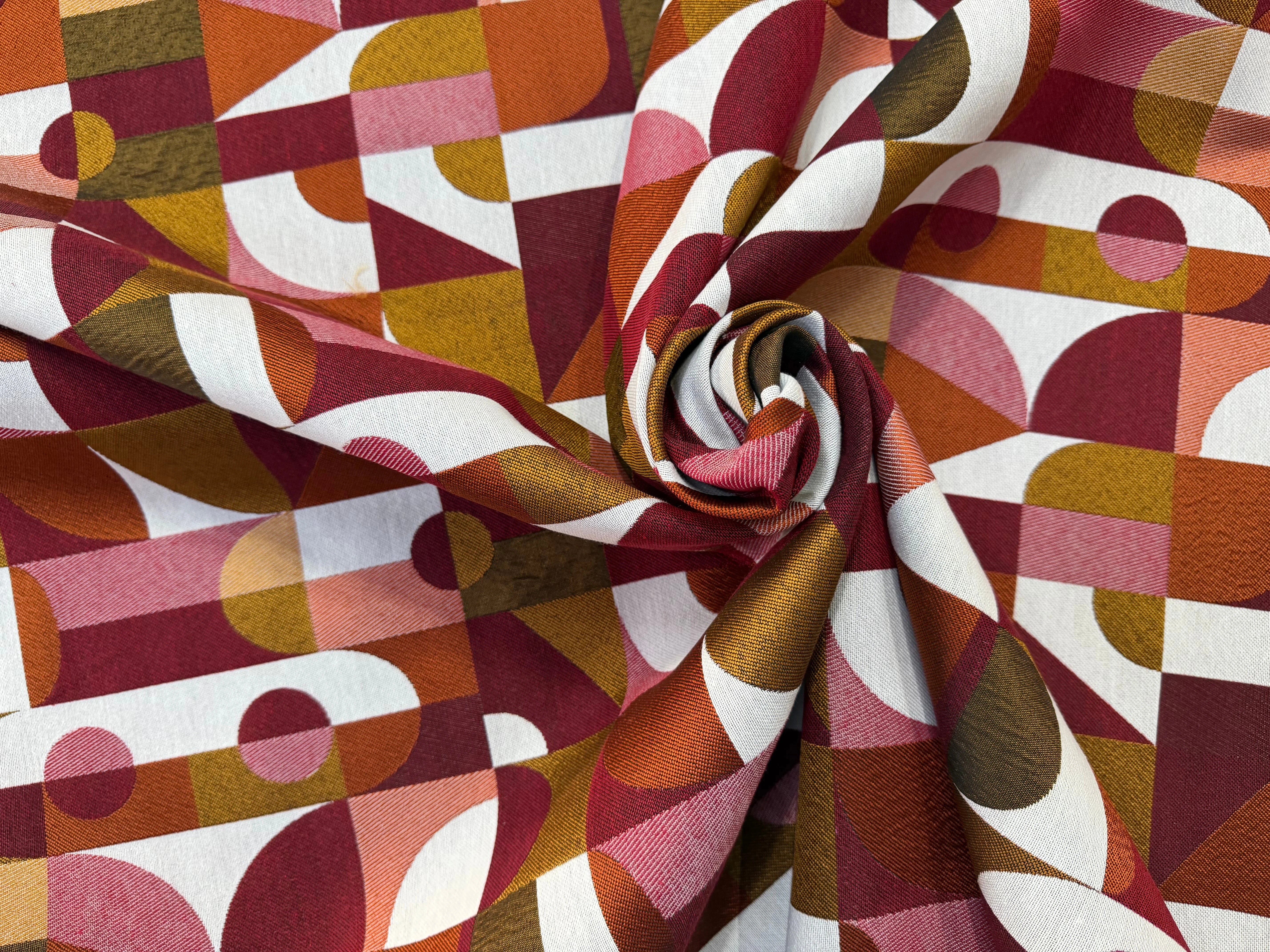 JACQUARD ABSTRACT ALLOVER PRUNE MADE IN FRACE - My Little Coupon