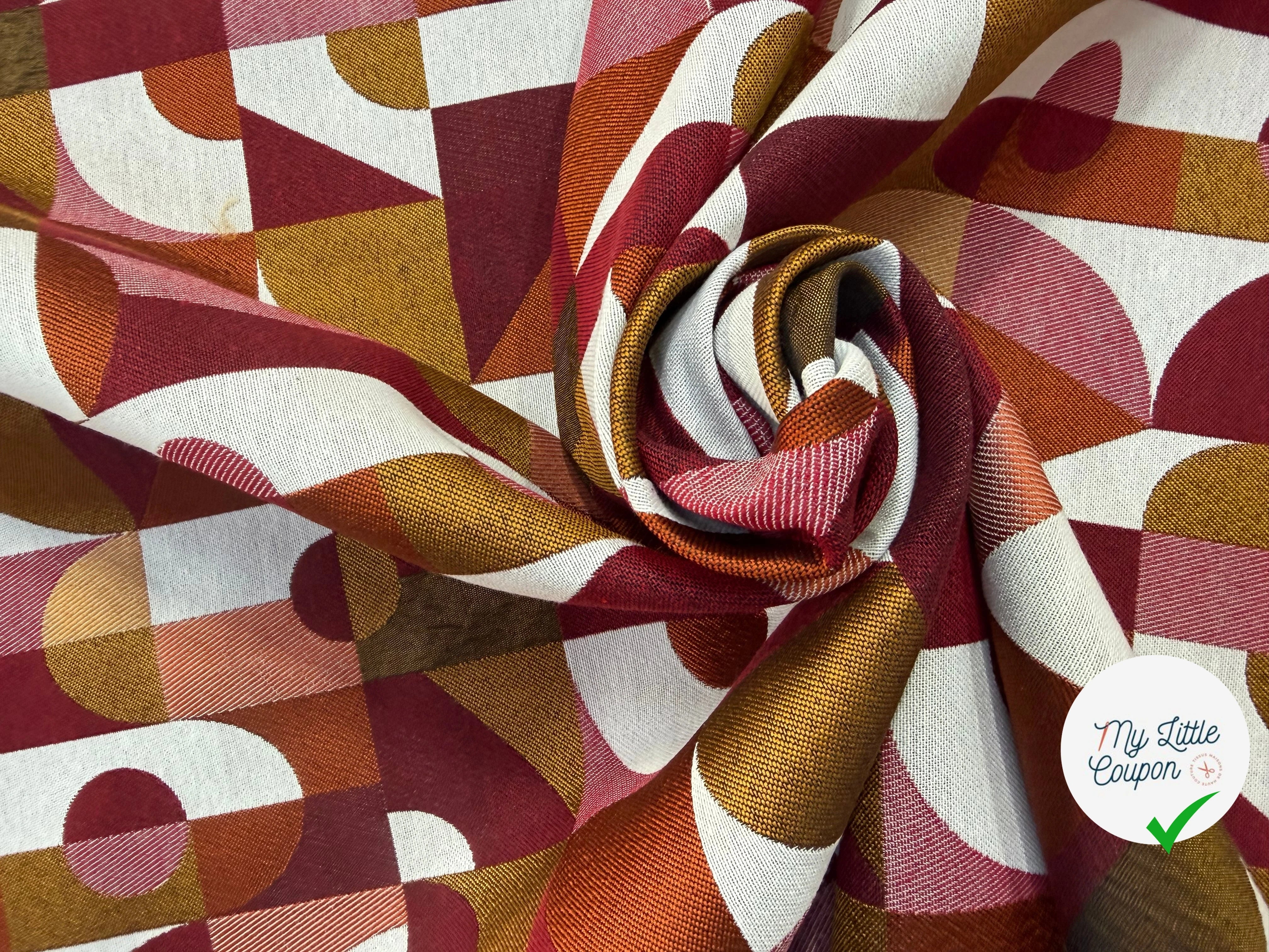 JACQUARD ABSTRACT ALLOVER PRUNE MADE IN FRACE - My Little Coupon