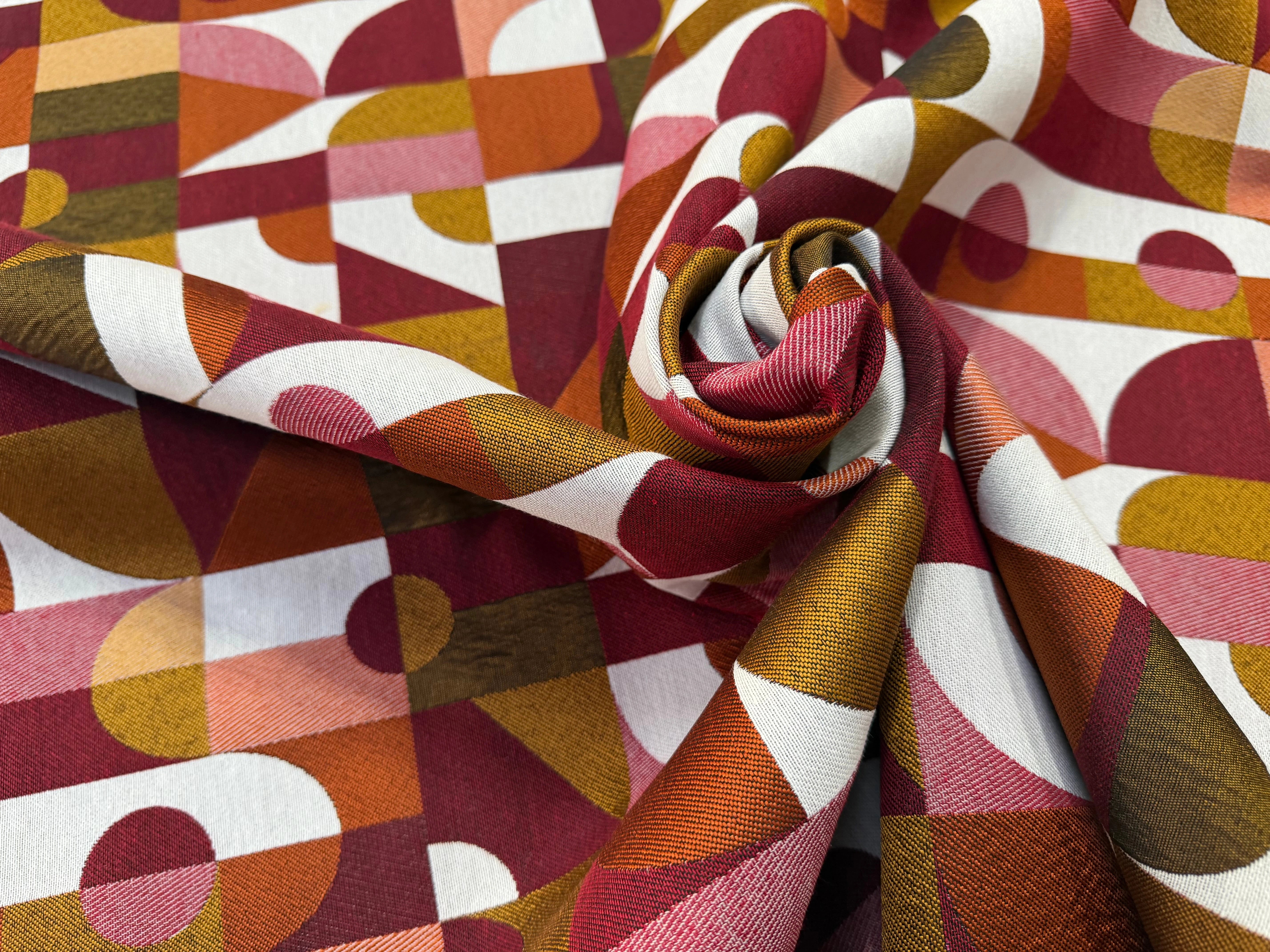 JACQUARD ABSTRACT ALLOVER PRUNE MADE IN FRACE - My Little Coupon