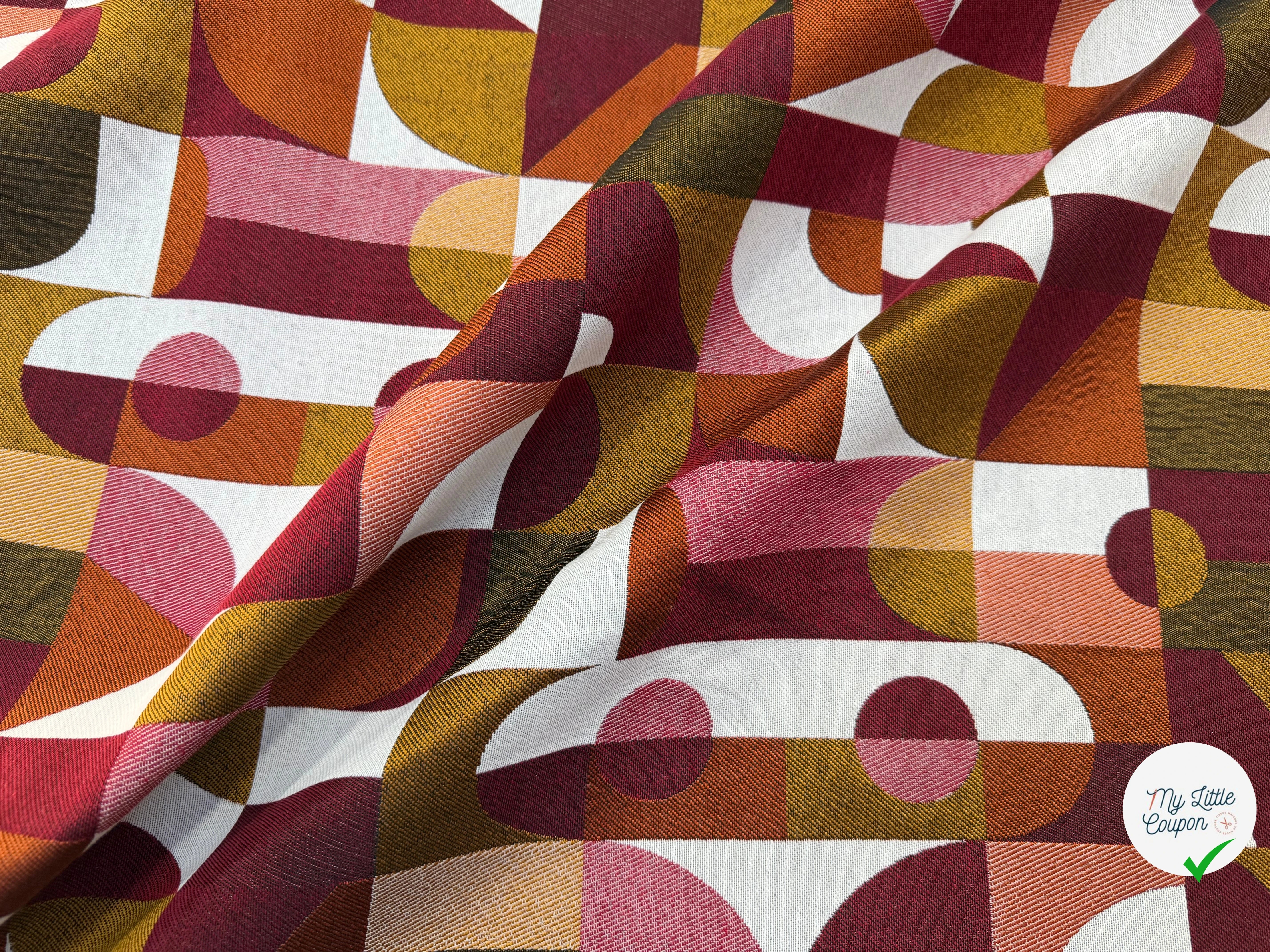 JACQUARD ABSTRACT ALLOVER PRUNE MADE IN FRACE - My Little Coupon