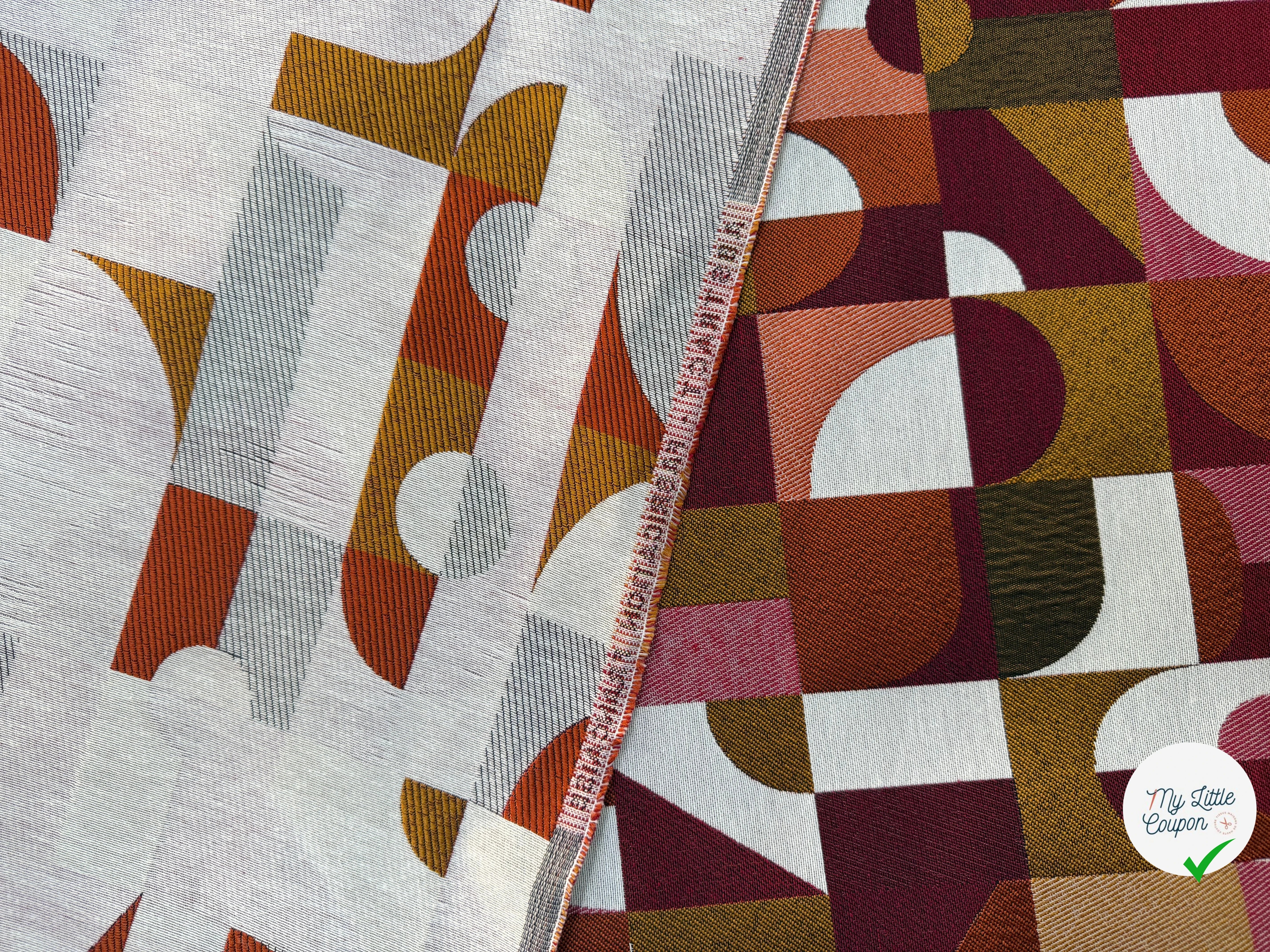 JACQUARD ABSTRACT ALLOVER PRUNE MADE IN FRACE - My Little Coupon