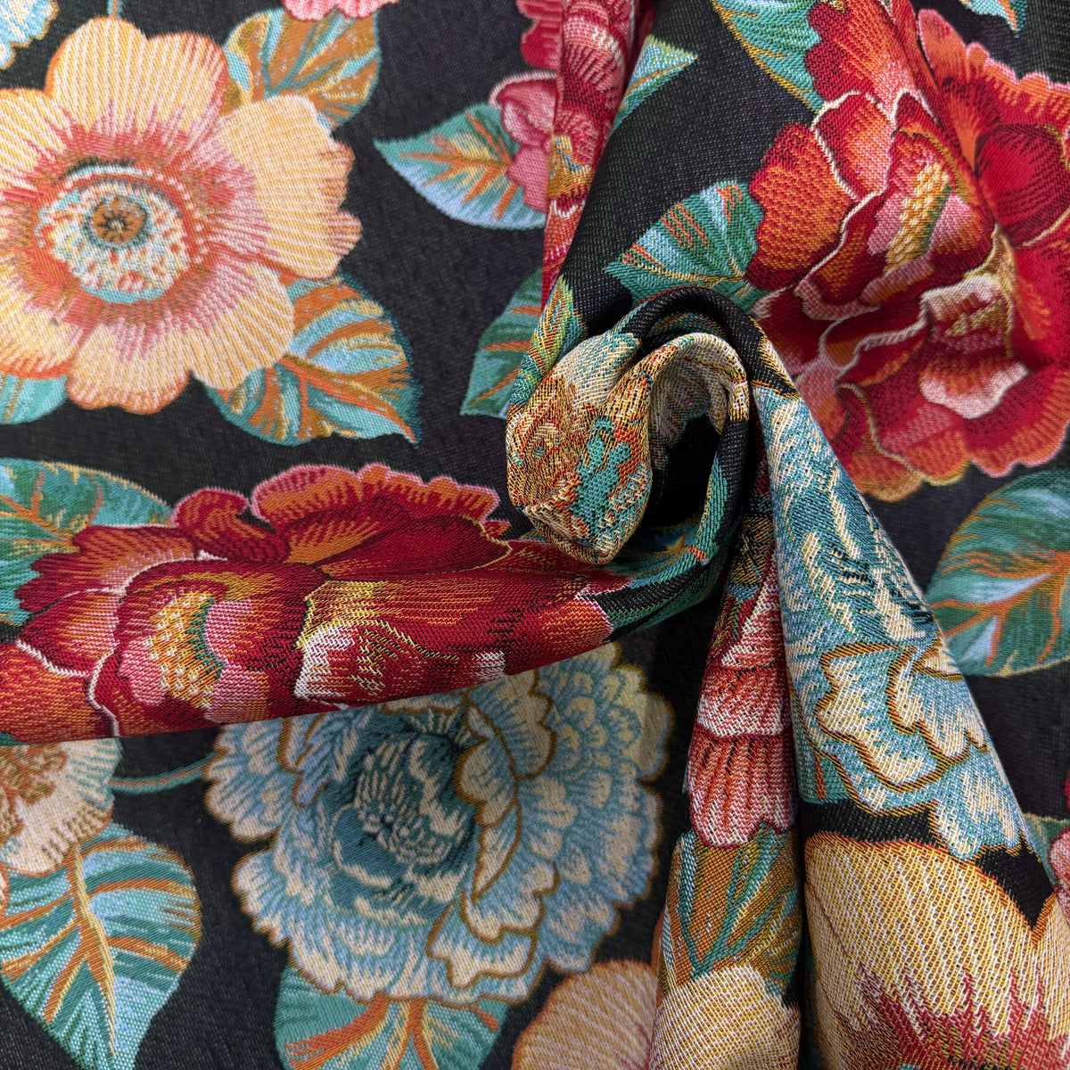 JACQUARD ASHLEY ALLOVER NOIR 160 CM - My Little Coupon