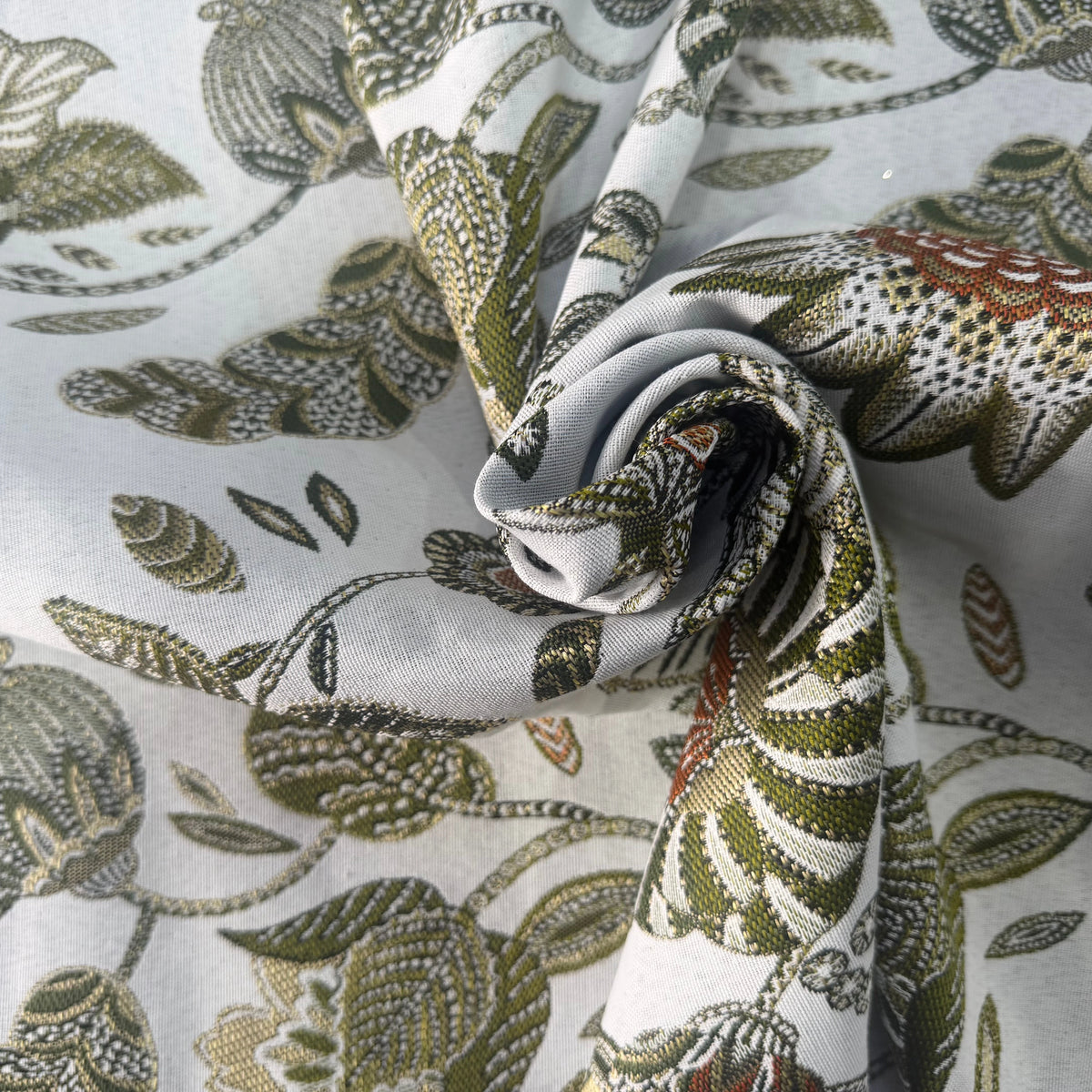 JACQUARD BOSPHORE ALLOVER BLANC KAKI 140 CM - My Little Coupon