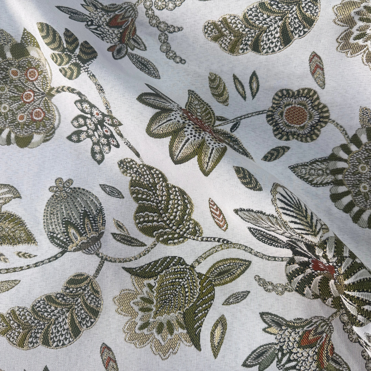JACQUARD BOSPHORE ALLOVER BLANC KAKI 140 CM - My Little Coupon