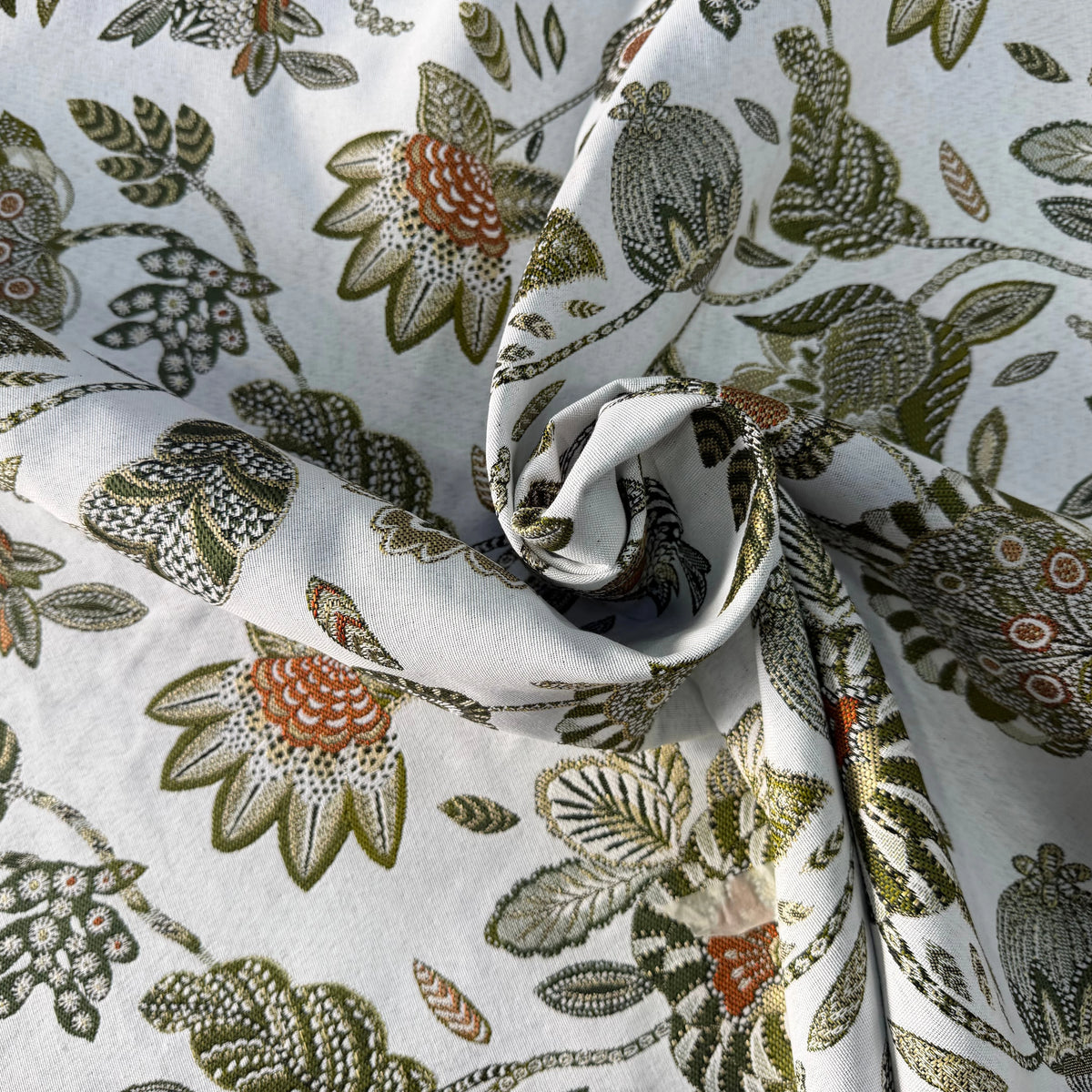 JACQUARD BOSPHORE ALLOVER BLANC KAKI 140 CM - My Little Coupon