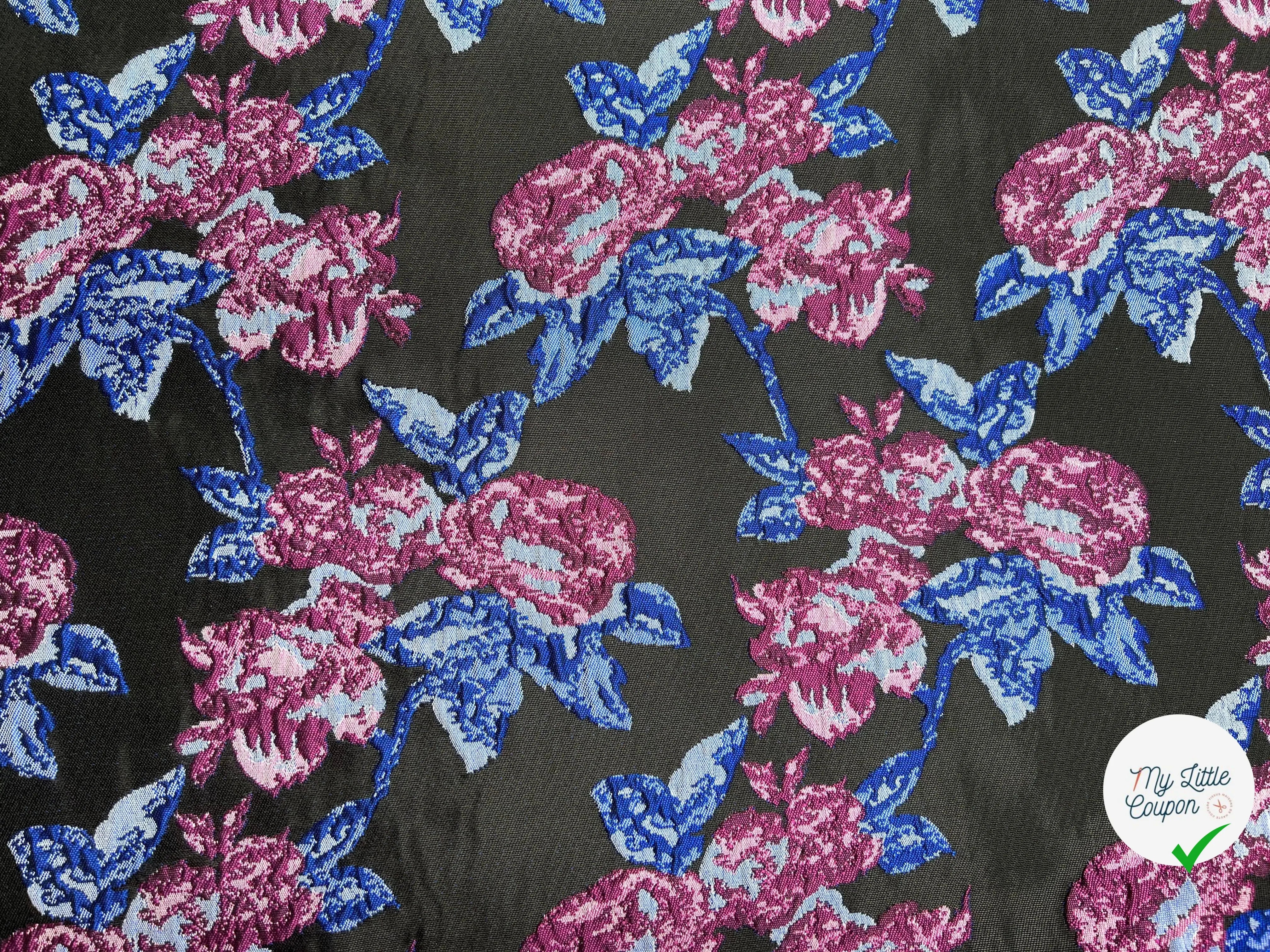 JACQUARD BOUQUET EFFET TAPISSERIE - My Little Coupon - tissu - coudre