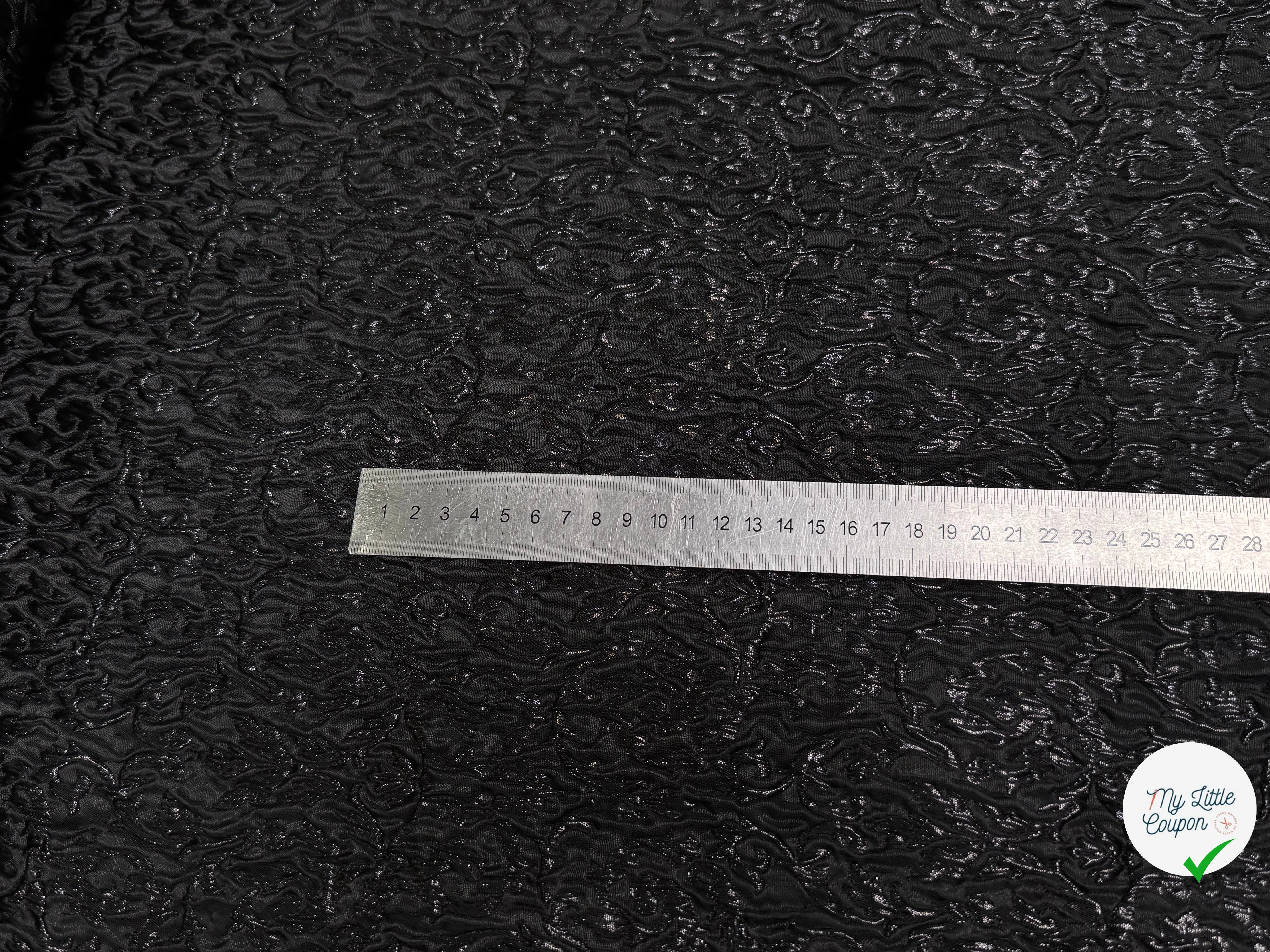 JACQUARD BROCART BLACK 44% VISCOSE - My Little Coupon