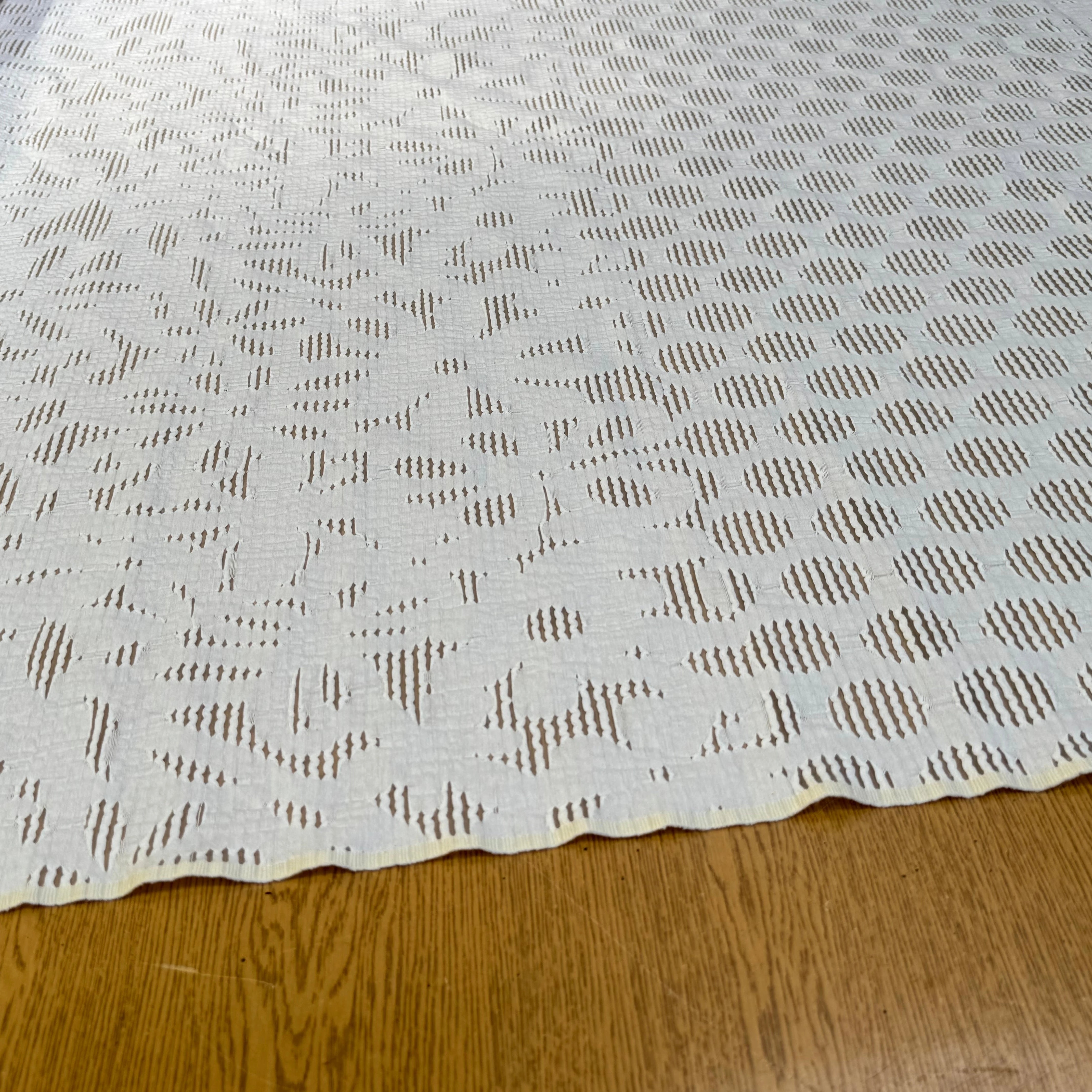 JACQUARD BRODÉ POLYCOTON BLANC - My Little Coupon