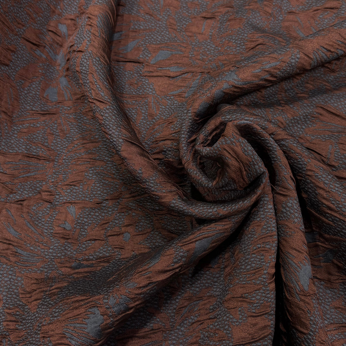 JACQUARD CLOQUÉ MARRON ET GRIS - My Little Coupon