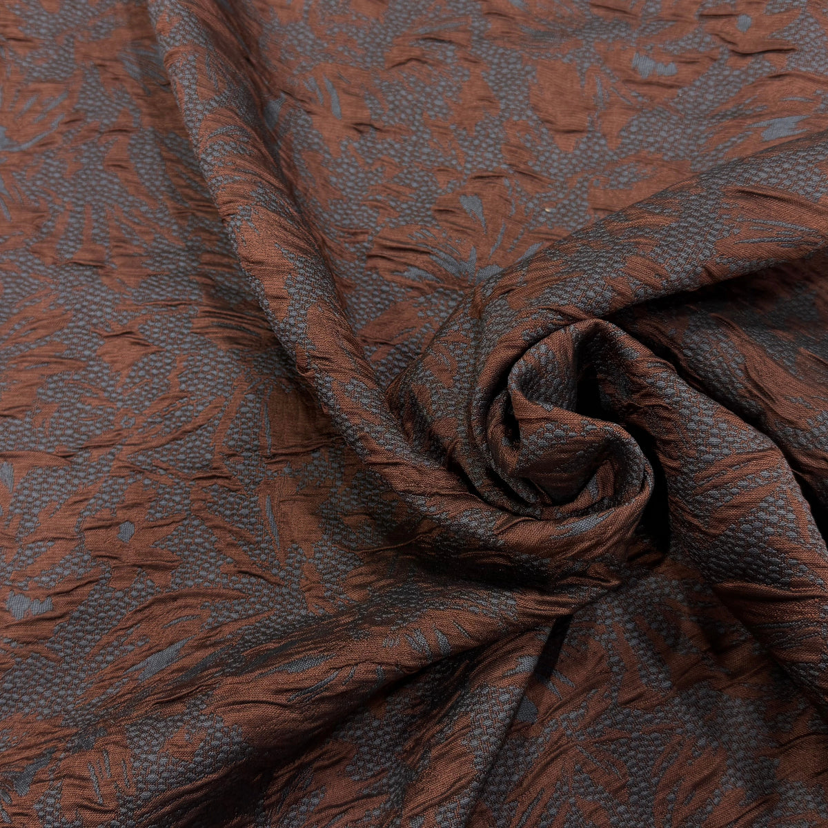 JACQUARD CLOQUÉ MARRON ET GRIS - My Little Coupon