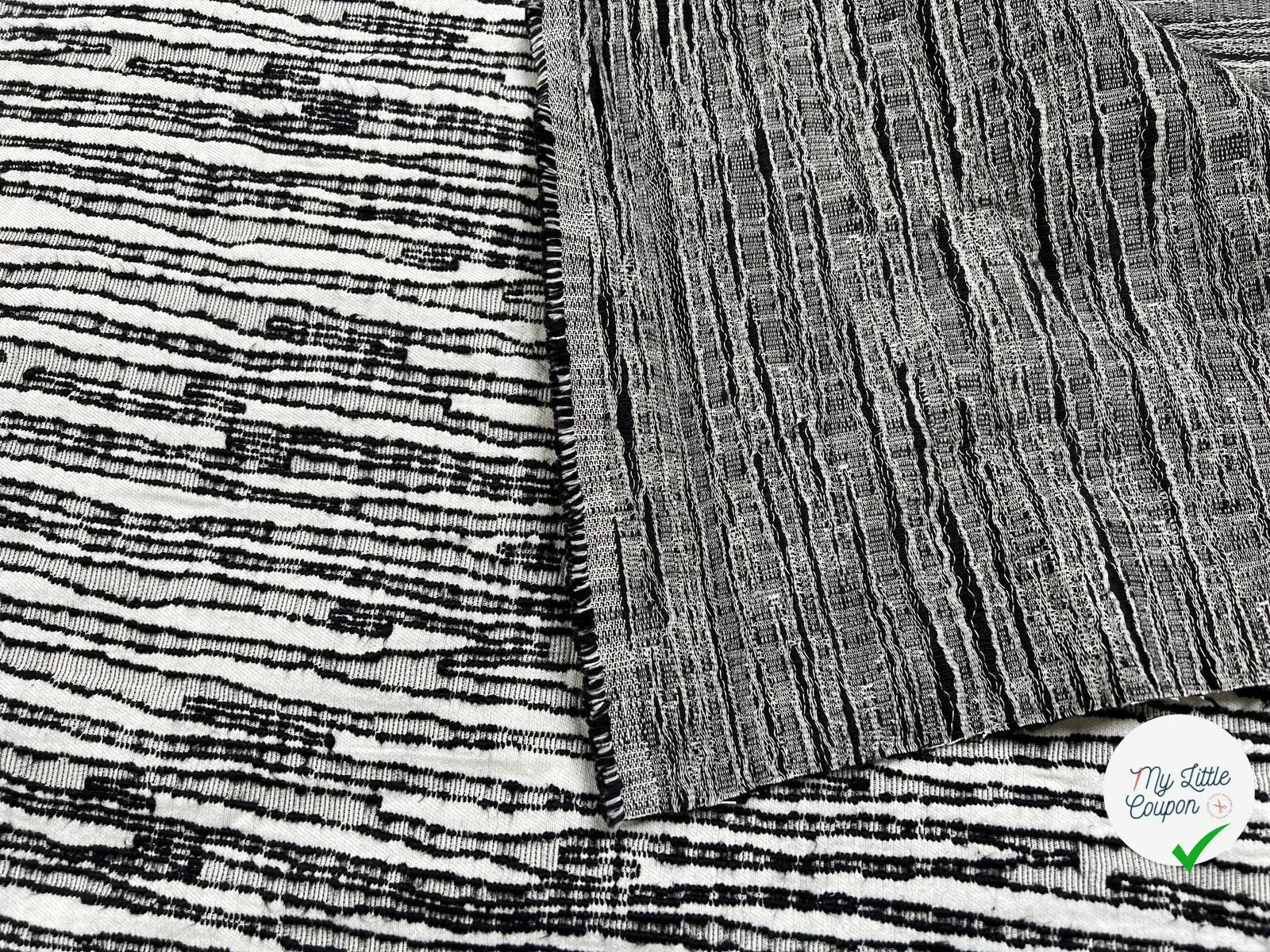 JACQUARD COTON ZĂBRURES COUTURES - My Little Coupon - tissu - coudre