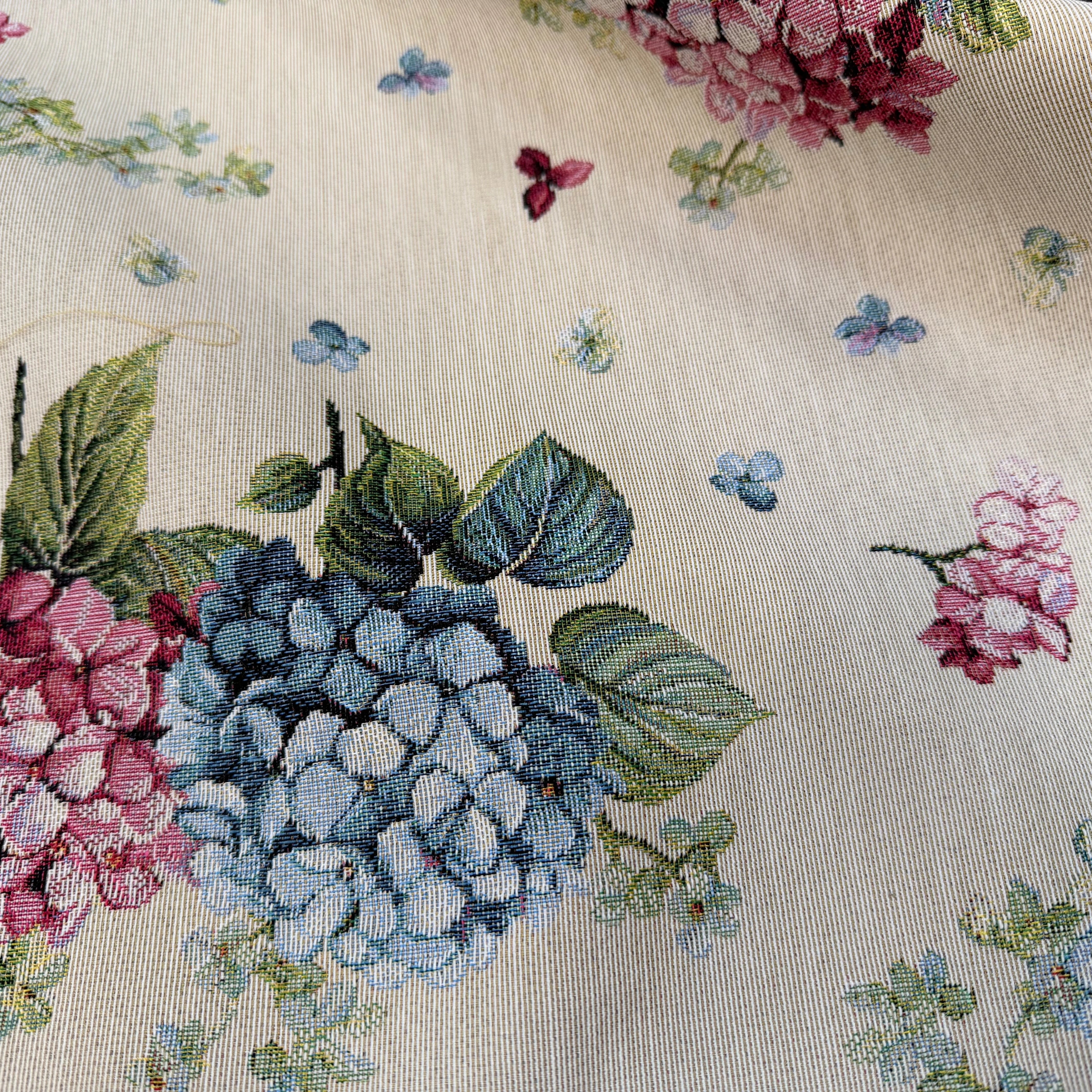JACQUARD GOBELIN PREMIUM (251030-1763) JARDIN D’HORTENSIAS MULTICOLORE - My Little Coupon